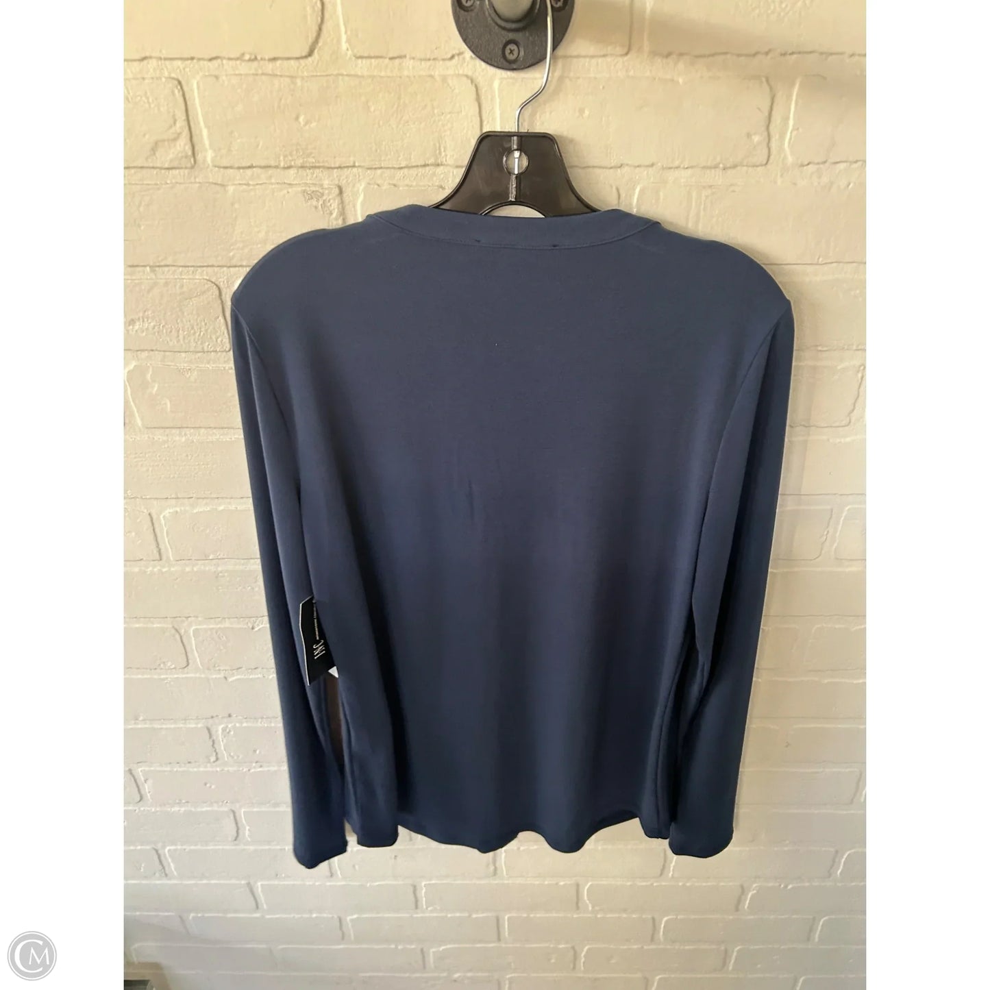 Top Long Sleeve By Inc In Blue, Size: M