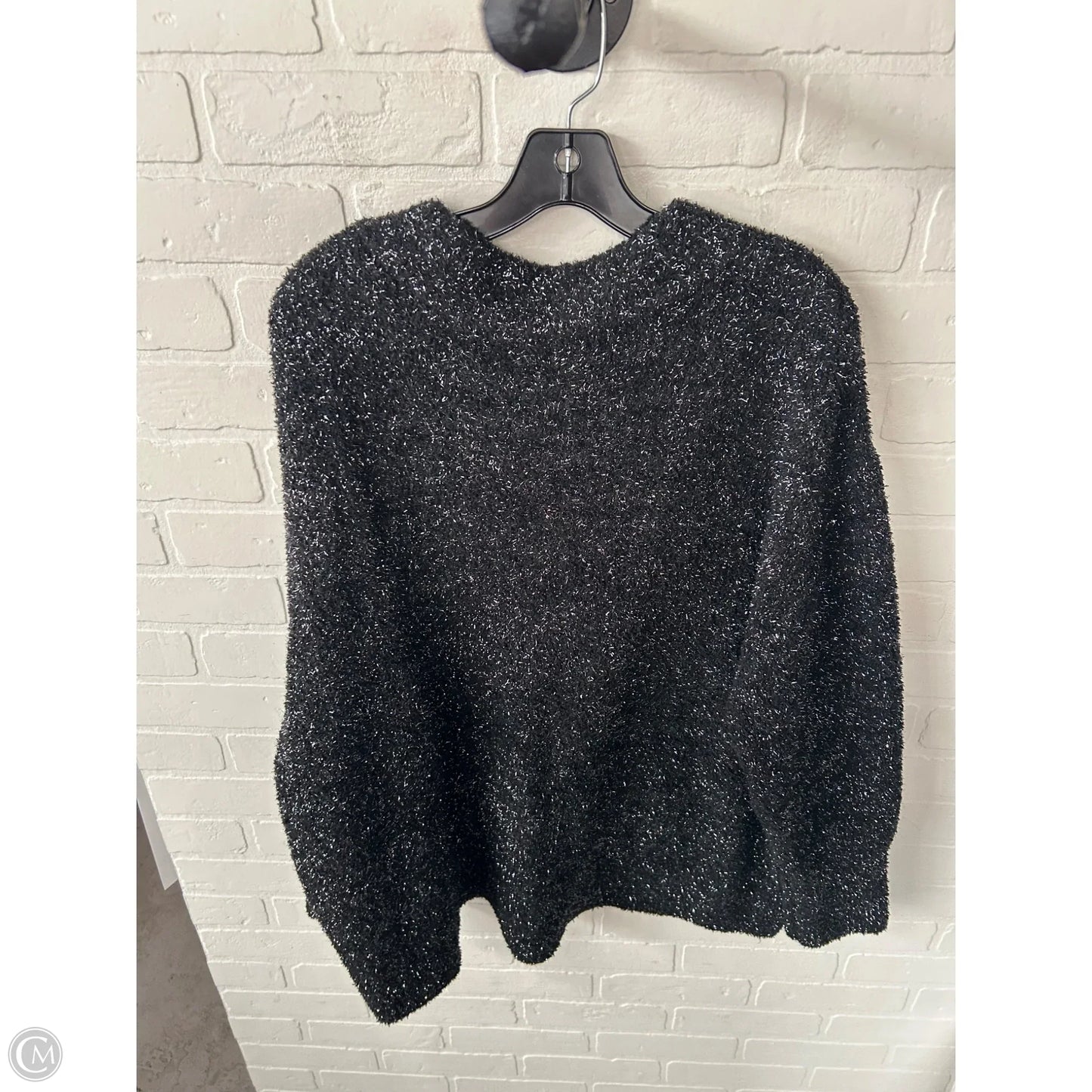 Sweater By Ava & Viv In Black & Silver, Size: 2x