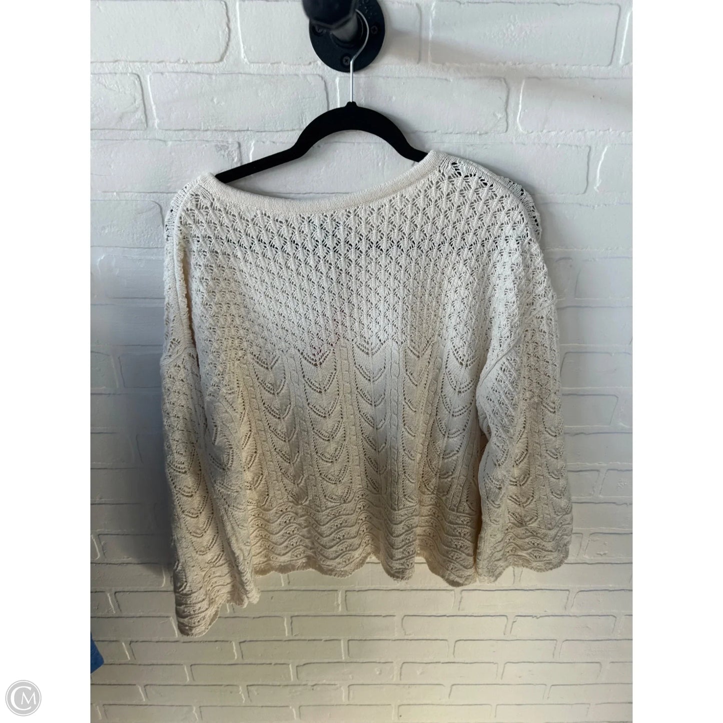 Sweater By Lands End In Cream, Size: 1x