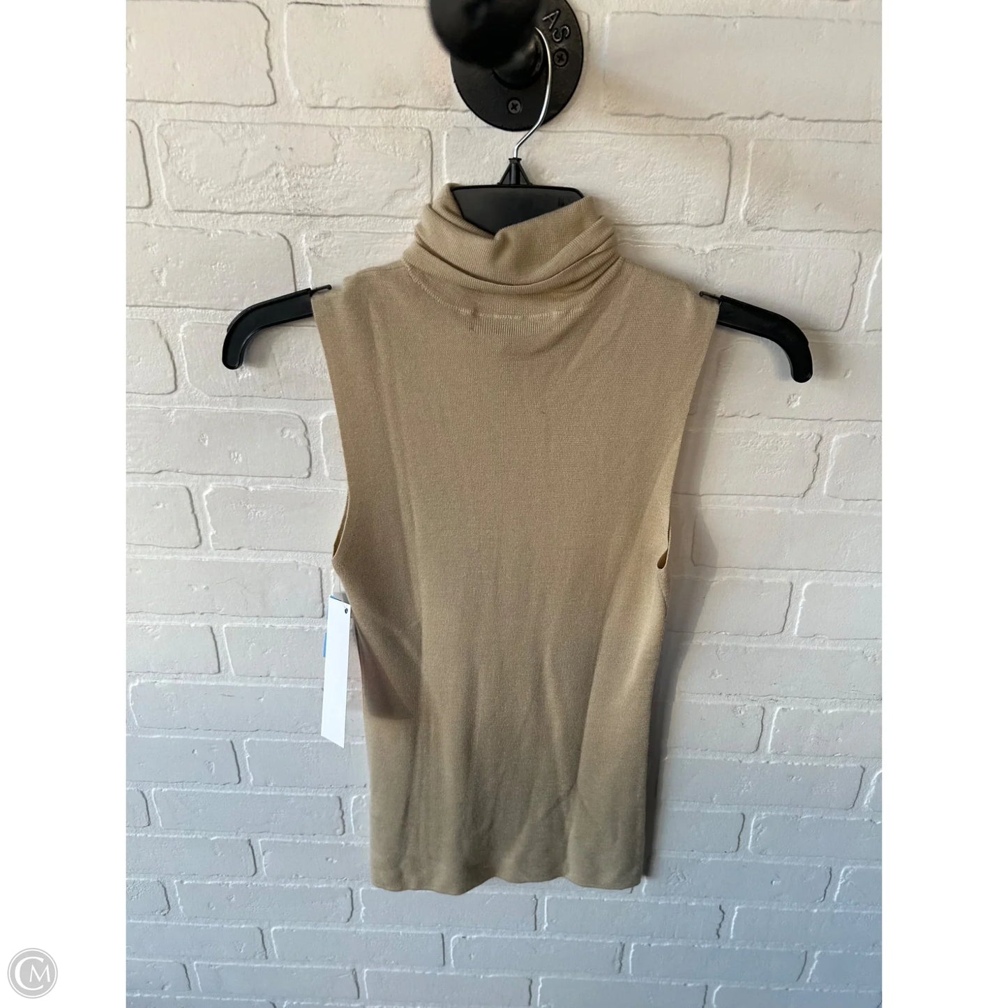 Sweater Short Sleeve By Ralph Lauren In Tan, Size: M