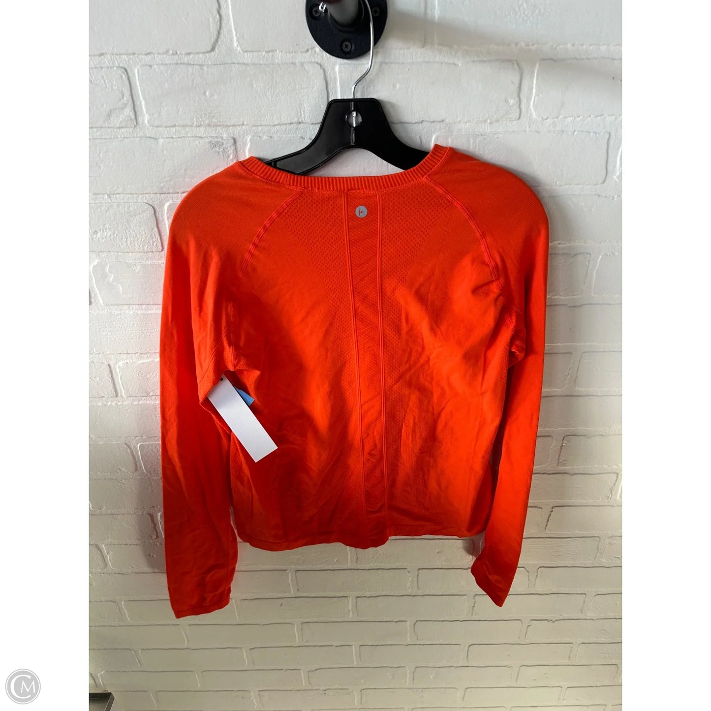 Athletic Top Long Sleeve Crewneck By 90 Degrees By Reflex In Orange, Size: L