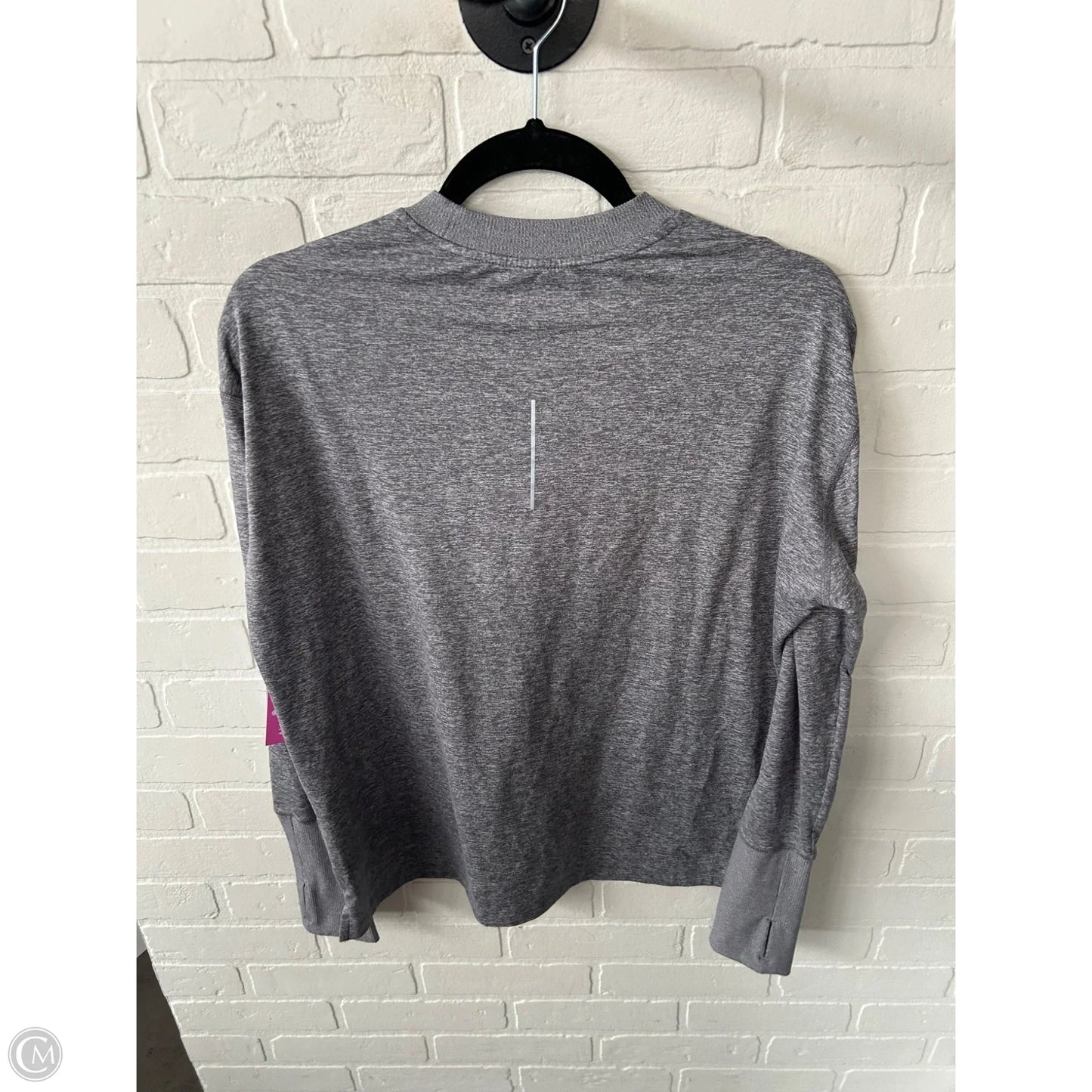 Athletic Top Long Sleeve Crewneck By Nike Apparel In Grey, Size: L