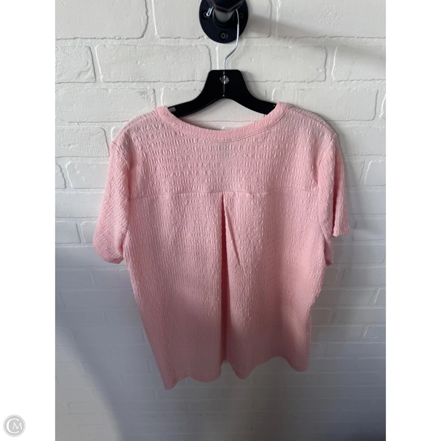 Top Short Sleeve By Anne Klein In Pink, Size: Xl