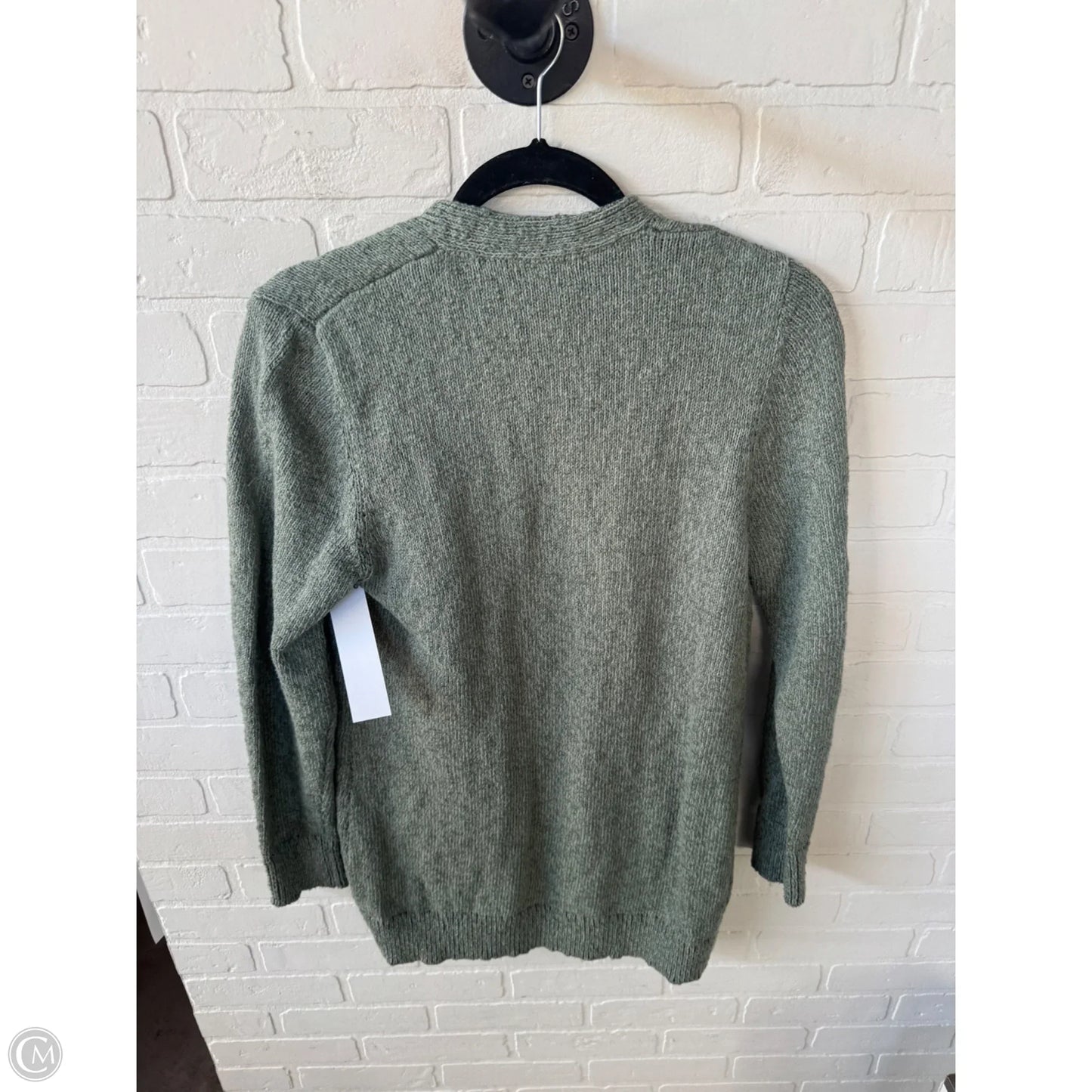 Sweater Cardigan By L.l. Bean In Green, Size: L
