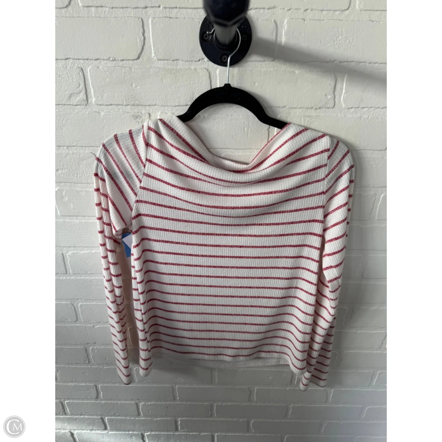 Top Long Sleeve By Bobeau In Red & White, Size: Xs