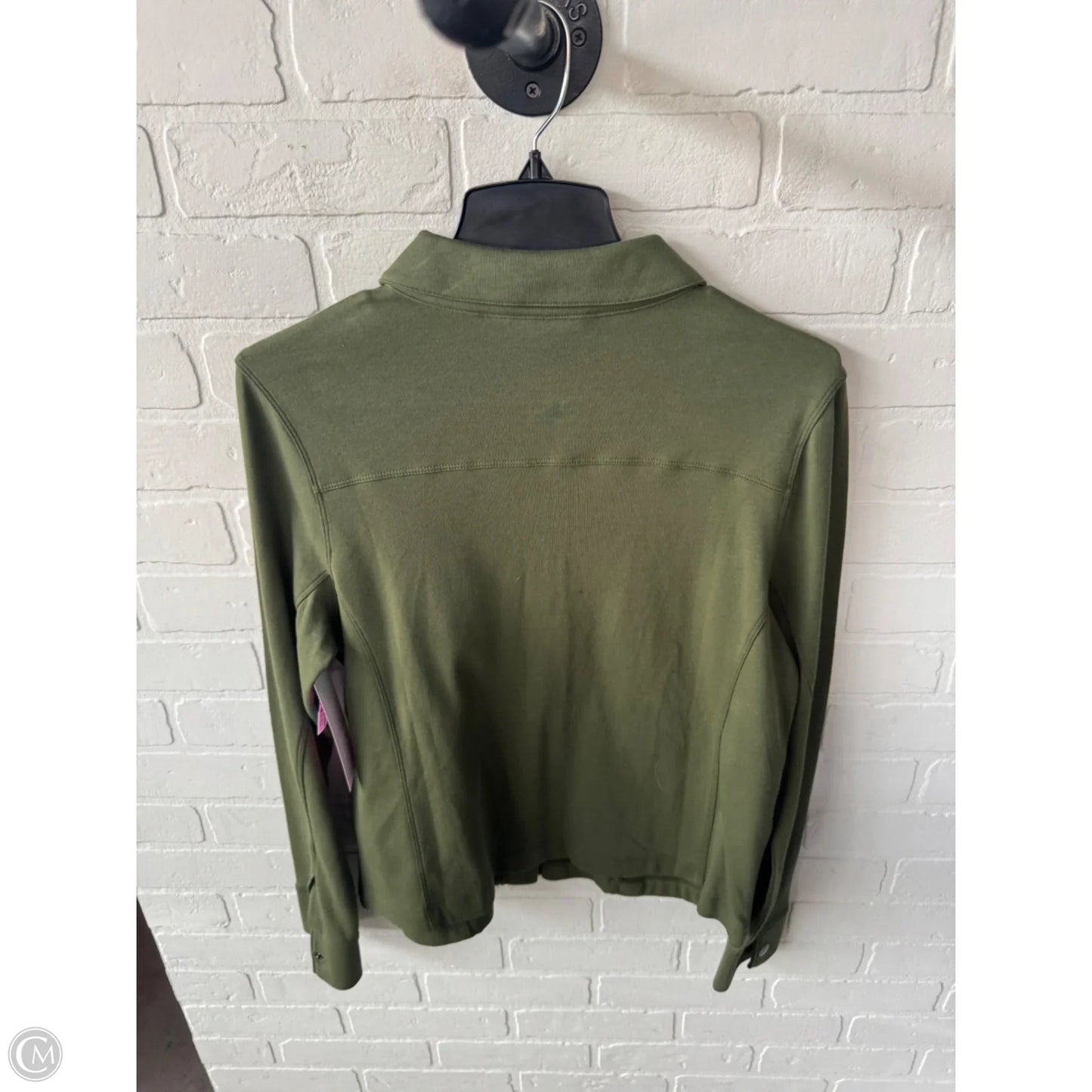 Top Long Sleeve By Isaac Mizrahi Live Qvc In Green, Size: S
