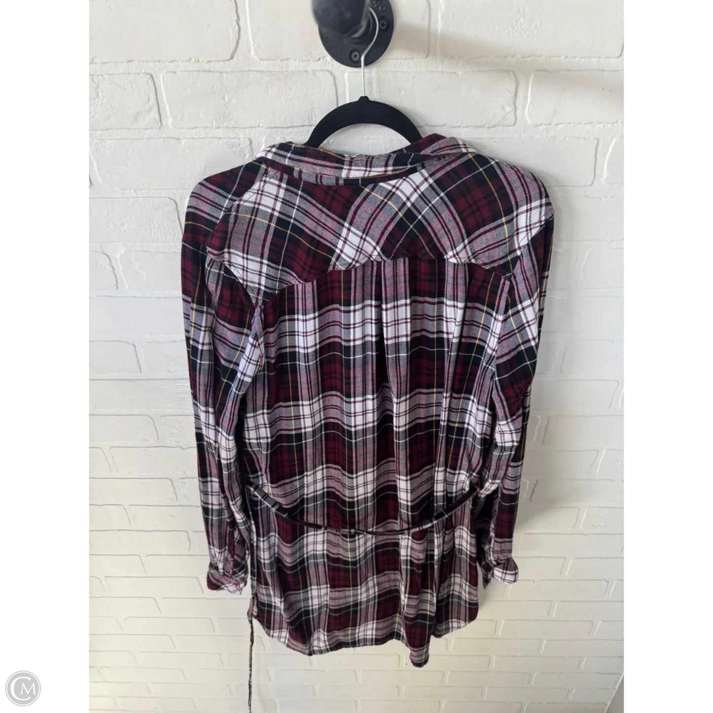 Dress Casual Short By Allison Joy In Black & Red, Size: L