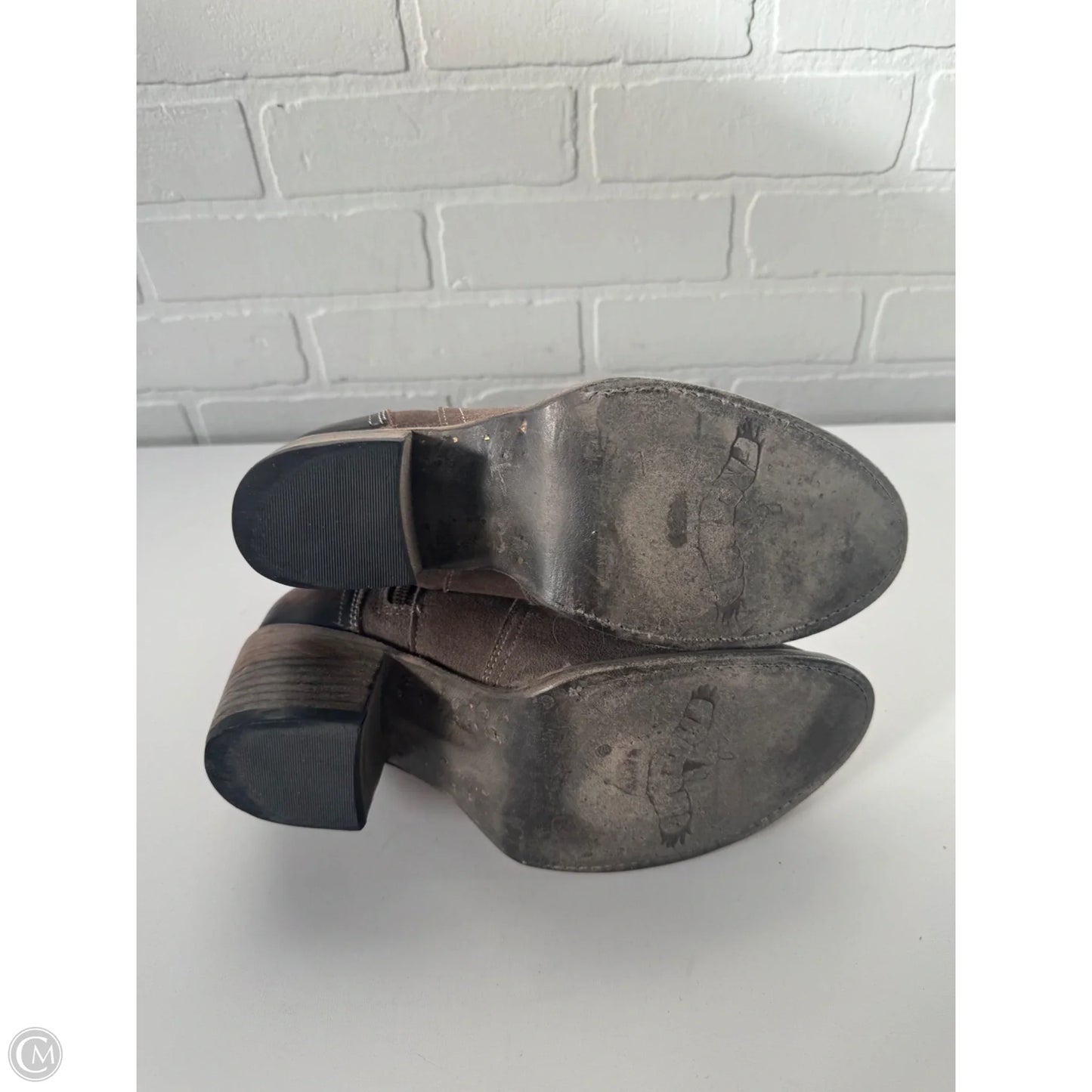 Boots Ankle Heels By Freebird In Brown, Size: 8