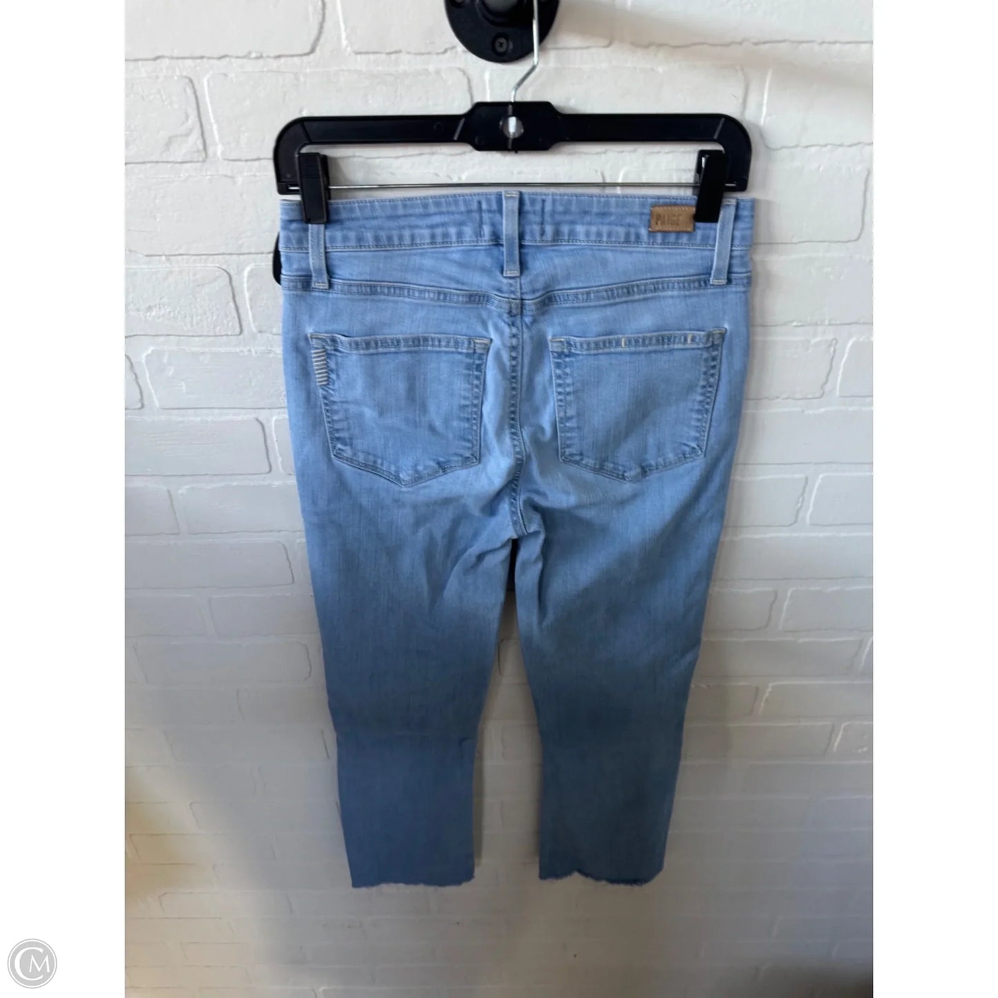 Jeans Cropped By Paige In Blue Denim, Size: 4