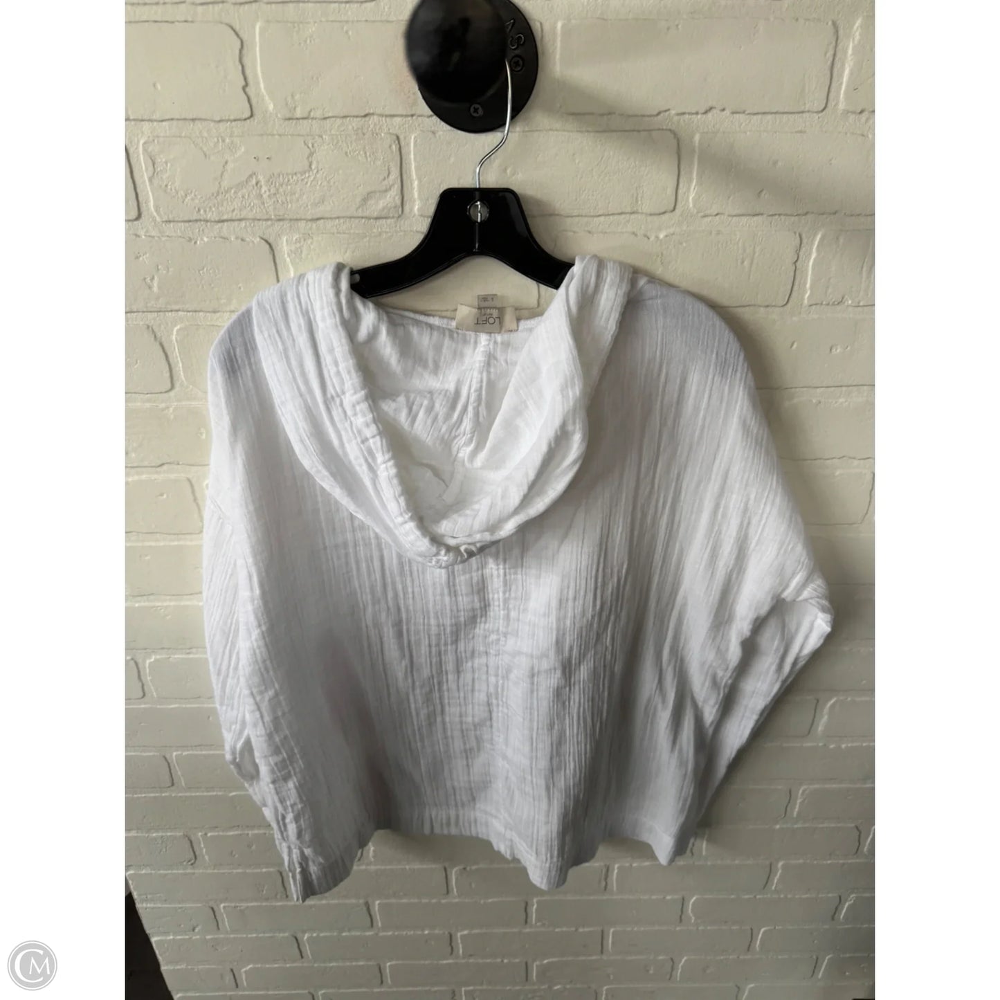 Top Long Sleeve By Loft In White, Size: S