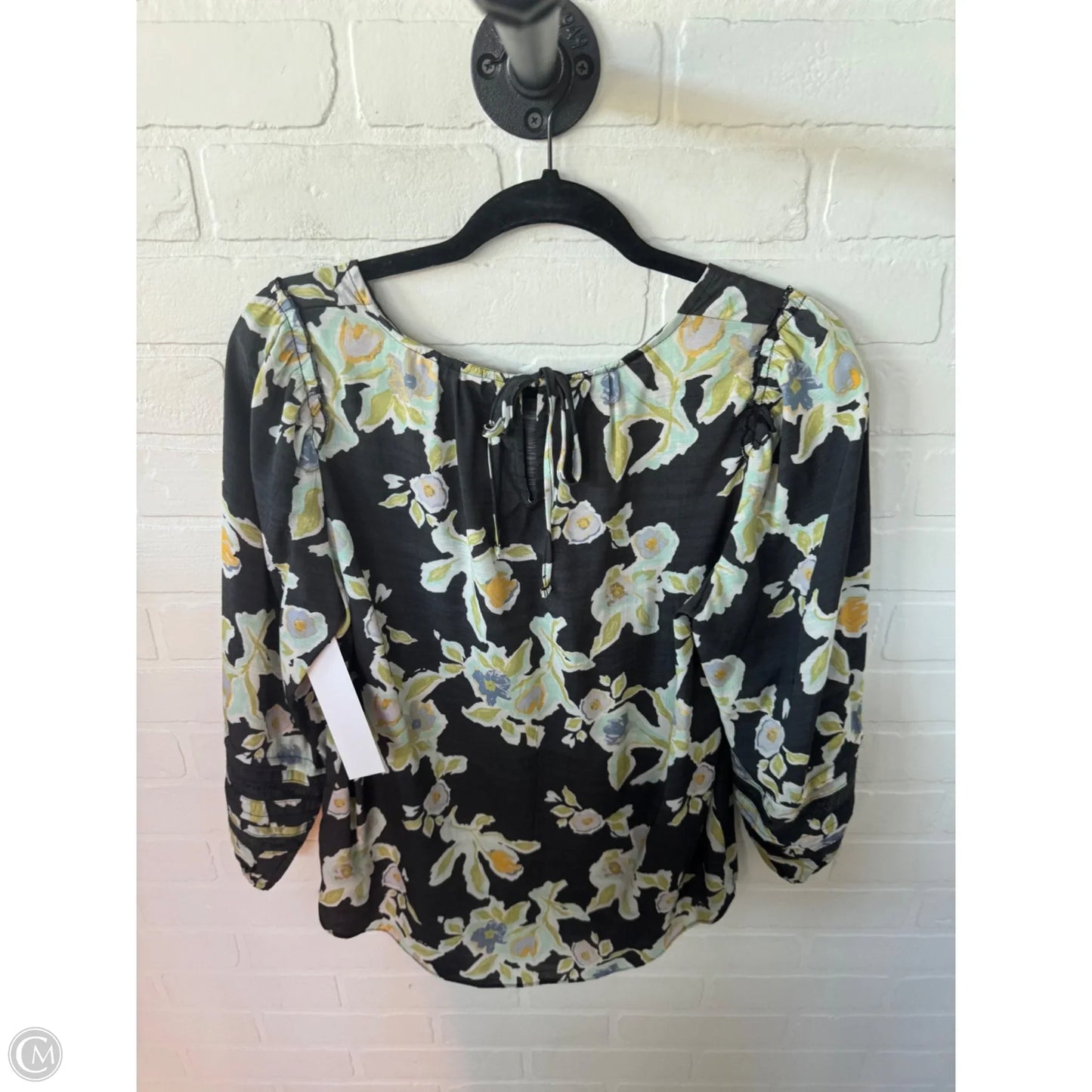 Top 3/4 Sleeve By Lc Lauren Conrad In Black & Green, Size: M