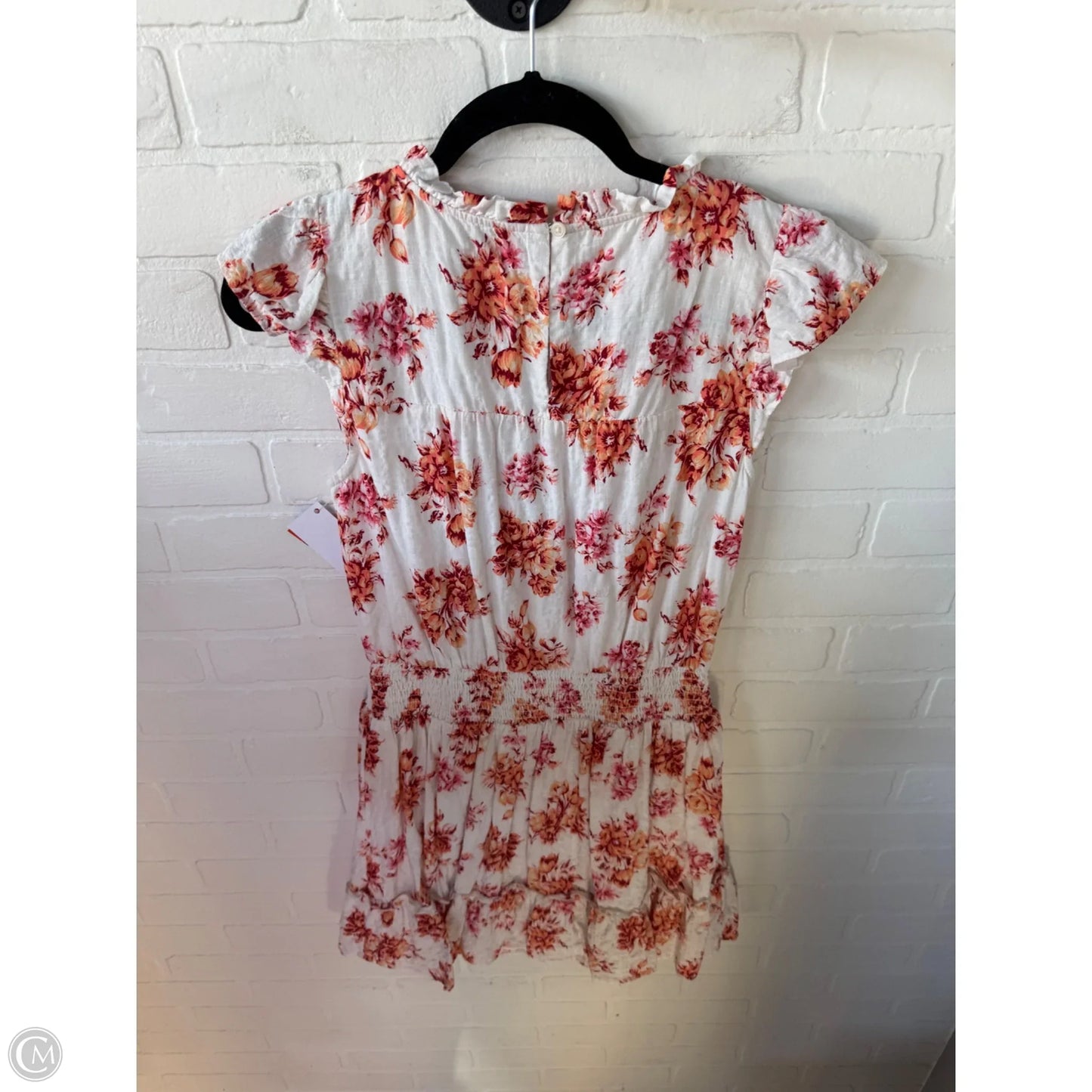Dress Casual Midi By Loft In Orange & White, Size: Xs