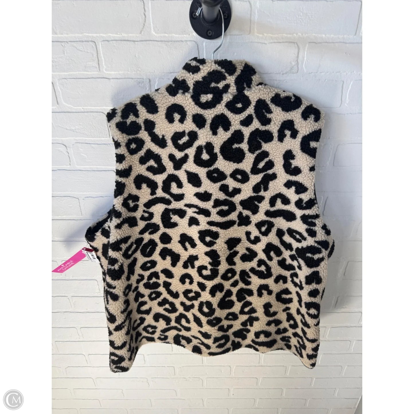 Vest Fleece By Onque In Black & Tan, Size: 3x