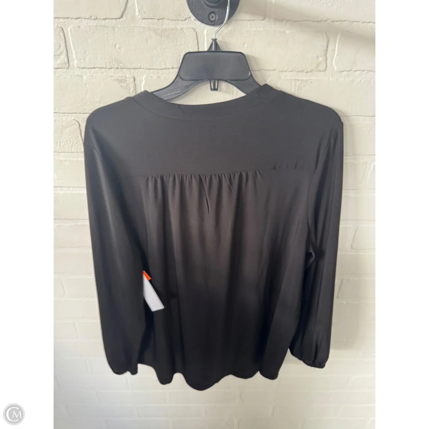 Top Long Sleeve By Vince Camuto In Black, Size: L