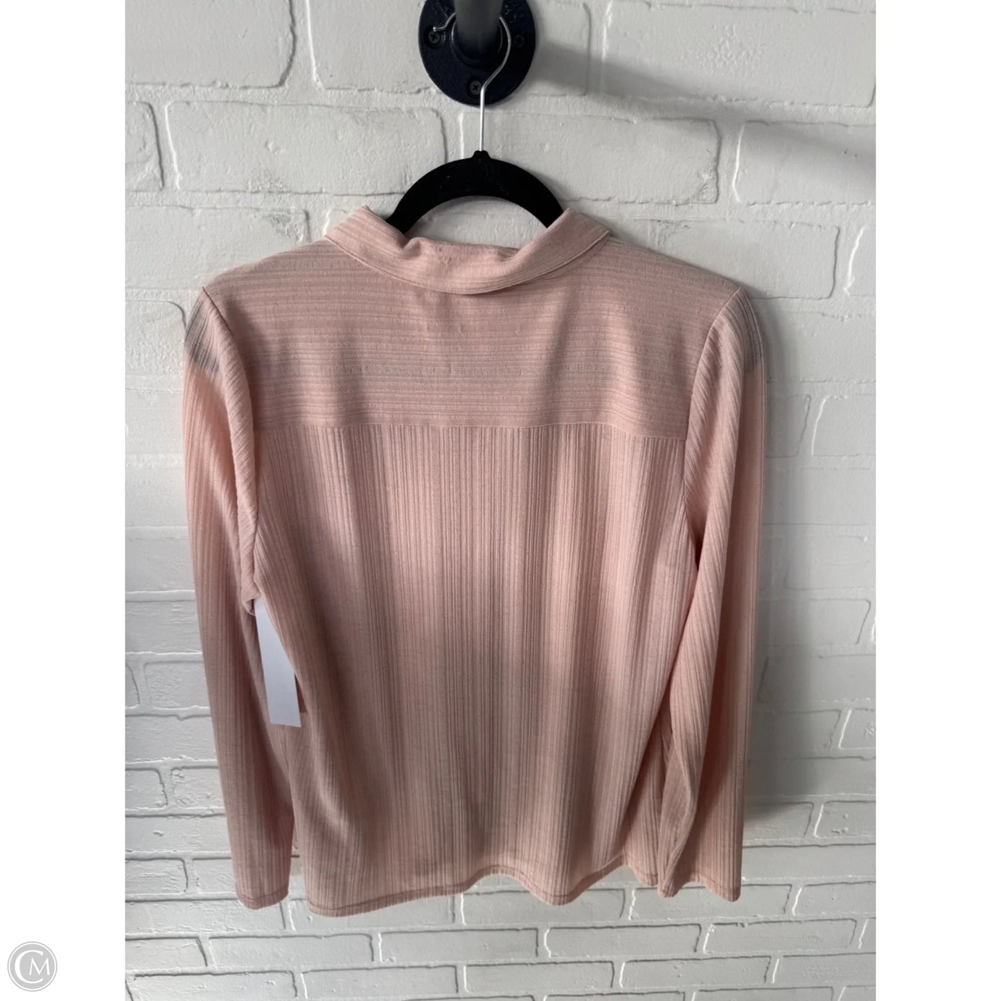 Top Long Sleeve By Calvin Klein In Peach, Size: L