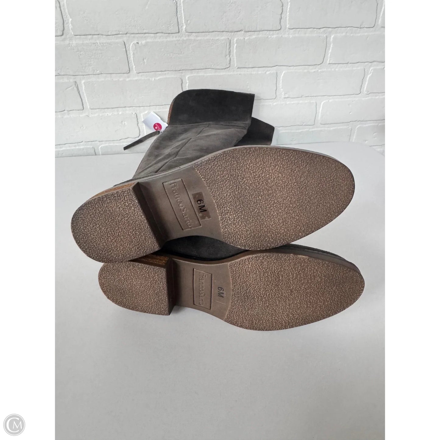 Boots Over-the-knee Heels By Franco Sarto In Grey, Size: 6