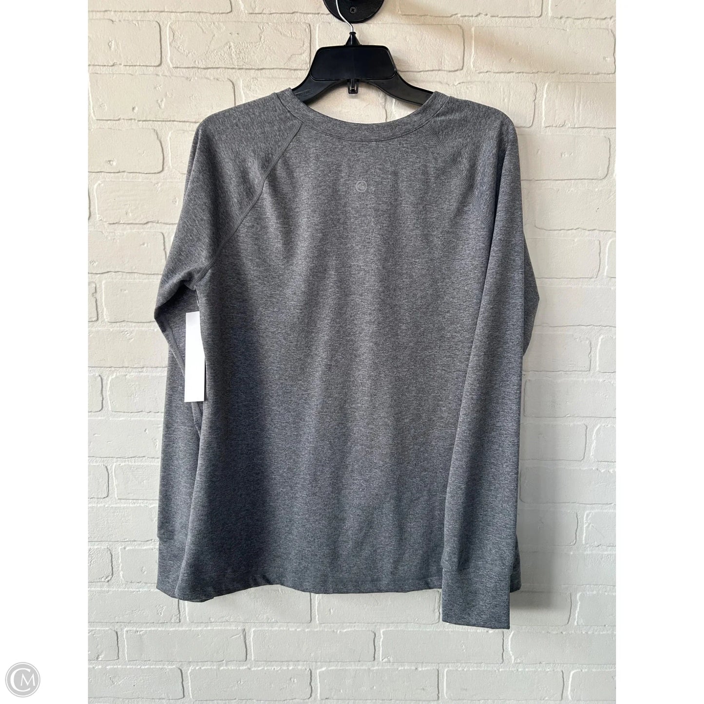 Athletic Top Long Sleeve Crewneck By Eddie Bauer In Grey, Size: Xl