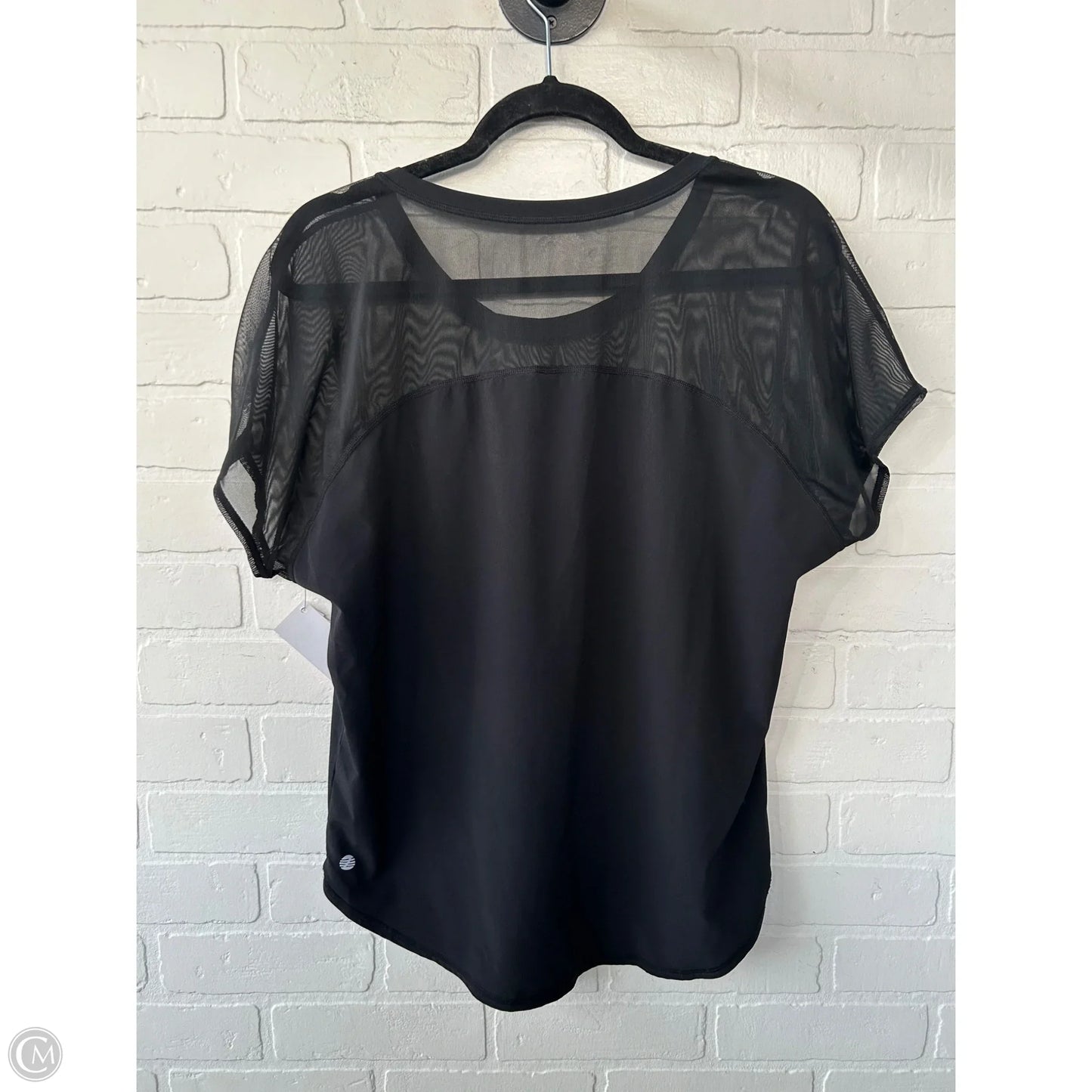 Athletic Top Short Sleeve By Zella In Black, Size: S