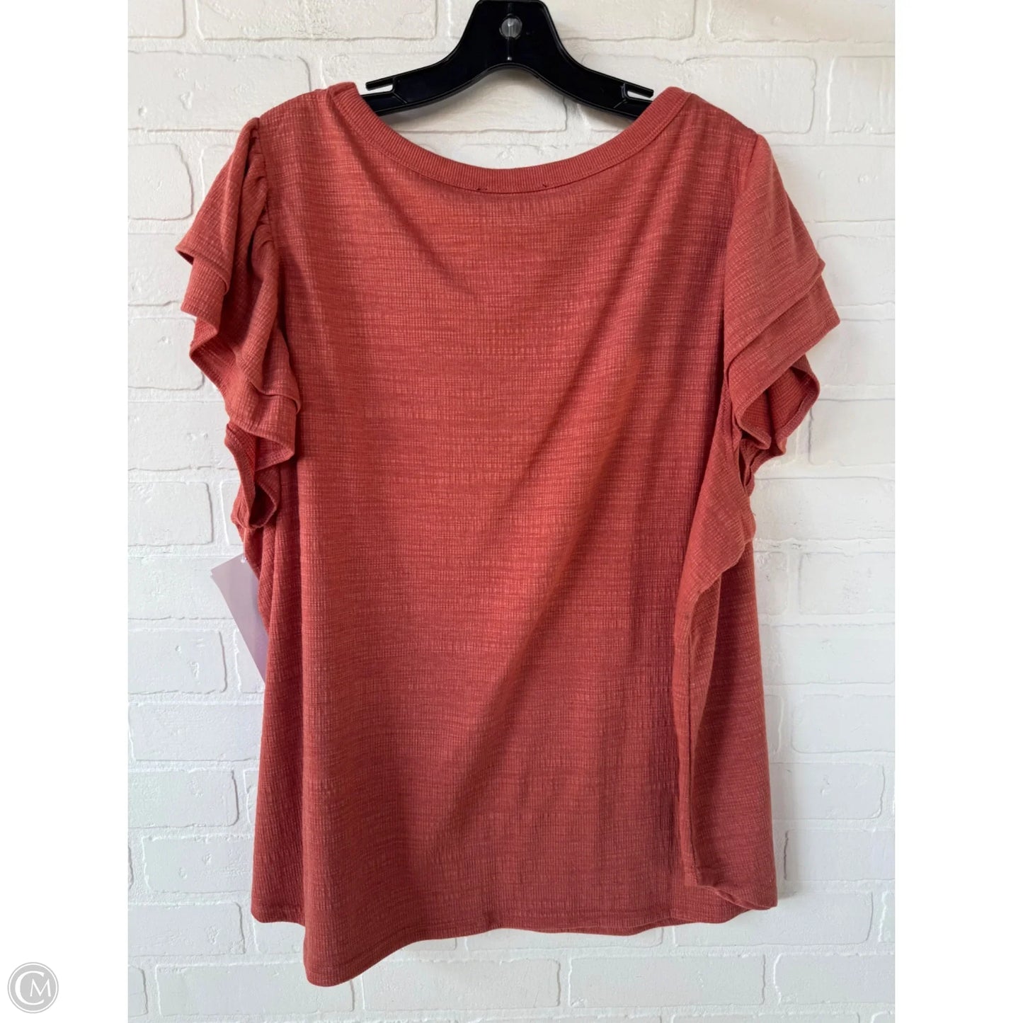 Top Short Sleeve By Jane And Delancey In Orange, Size: 2x