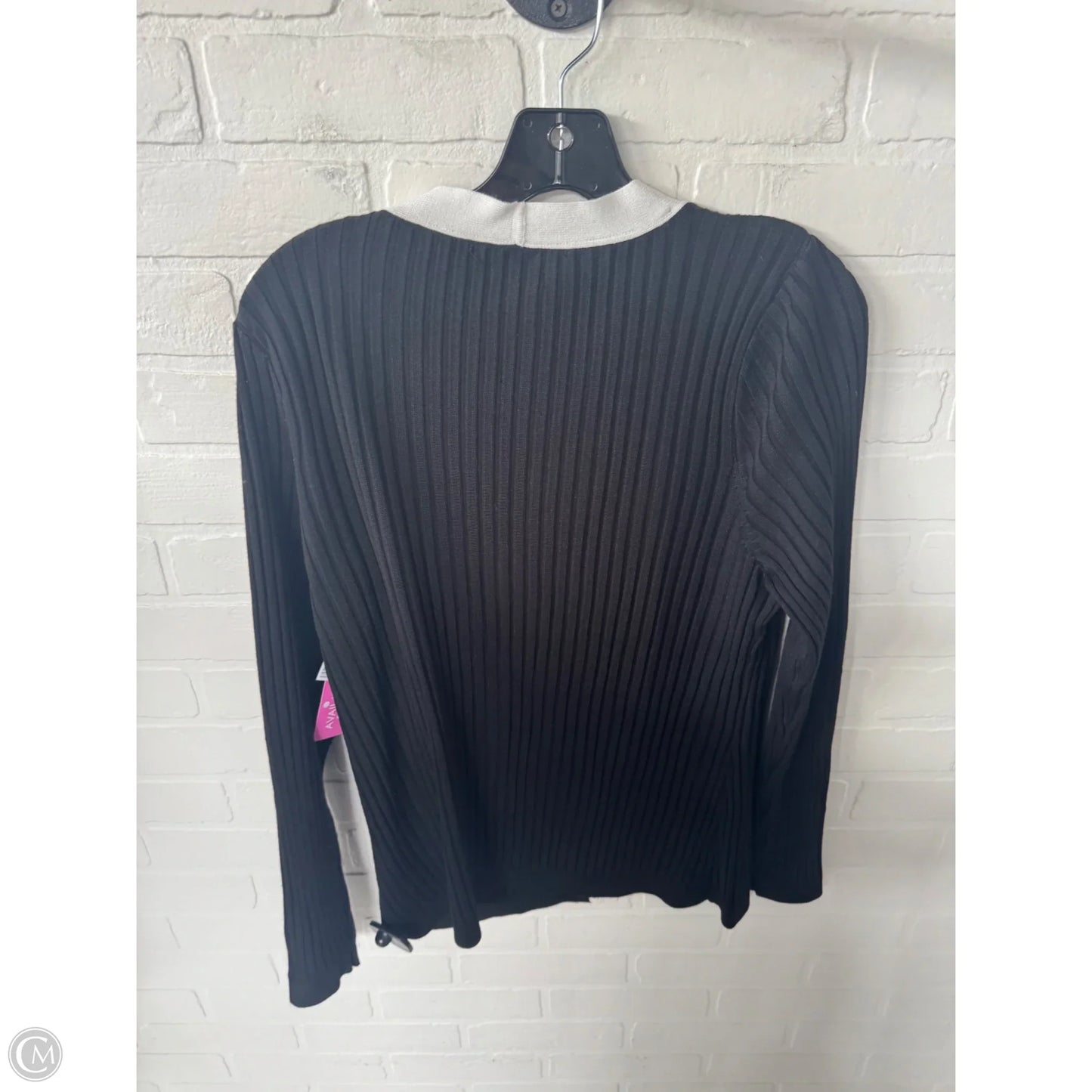 Sweater Cardigan By White House Black Market In Black & White, Size: Xl