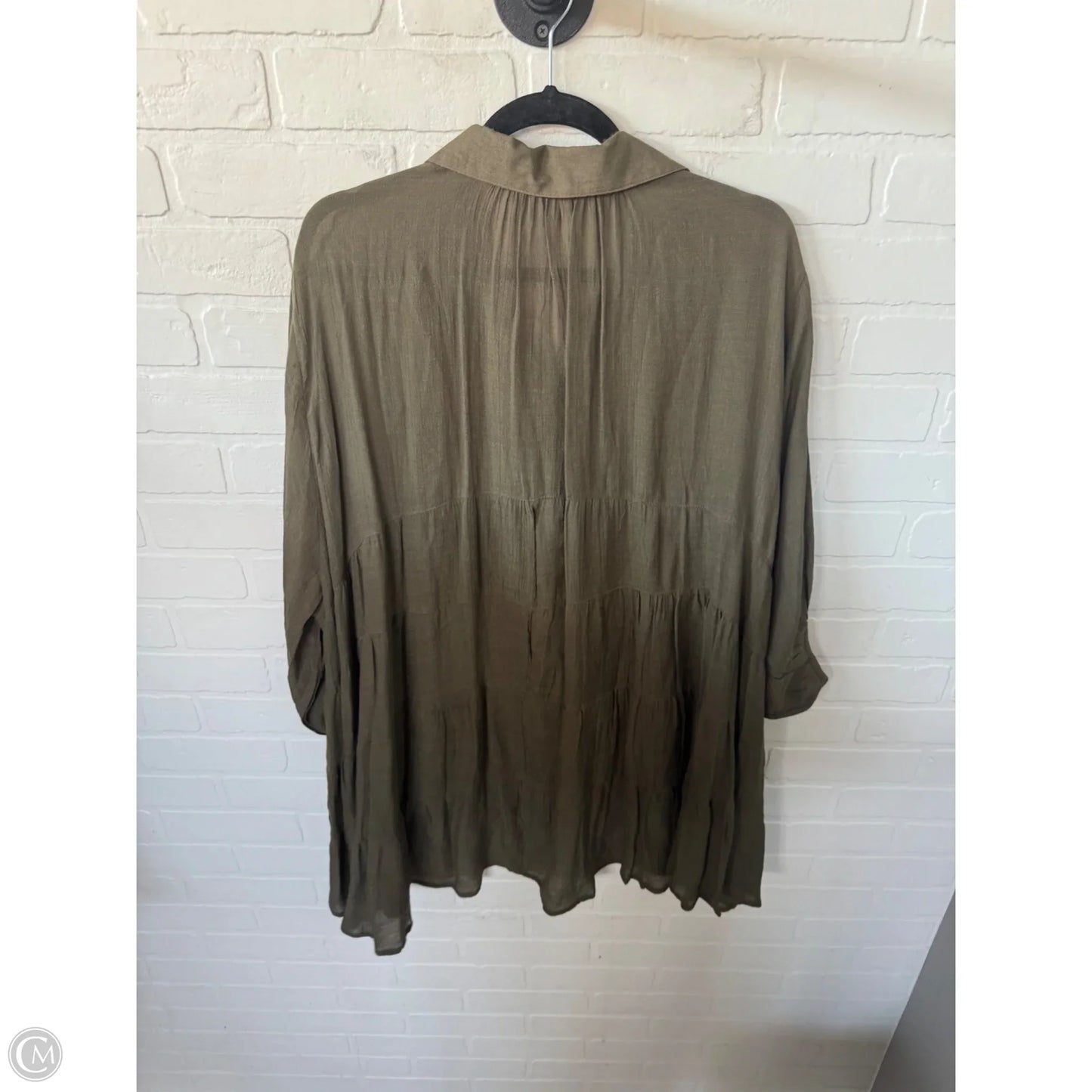 Tunic Long Sleeve By Umgee In Green, Size: Xl