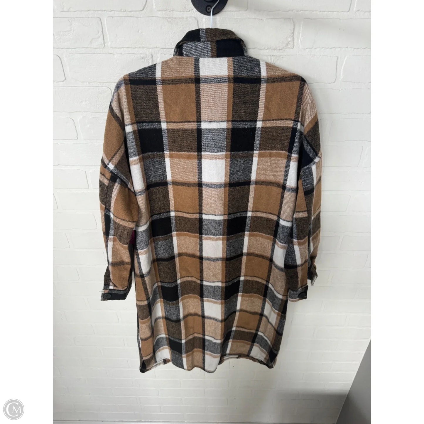 Dress Casual Midi By Clothes Mentor In Black & Tan, Size: M