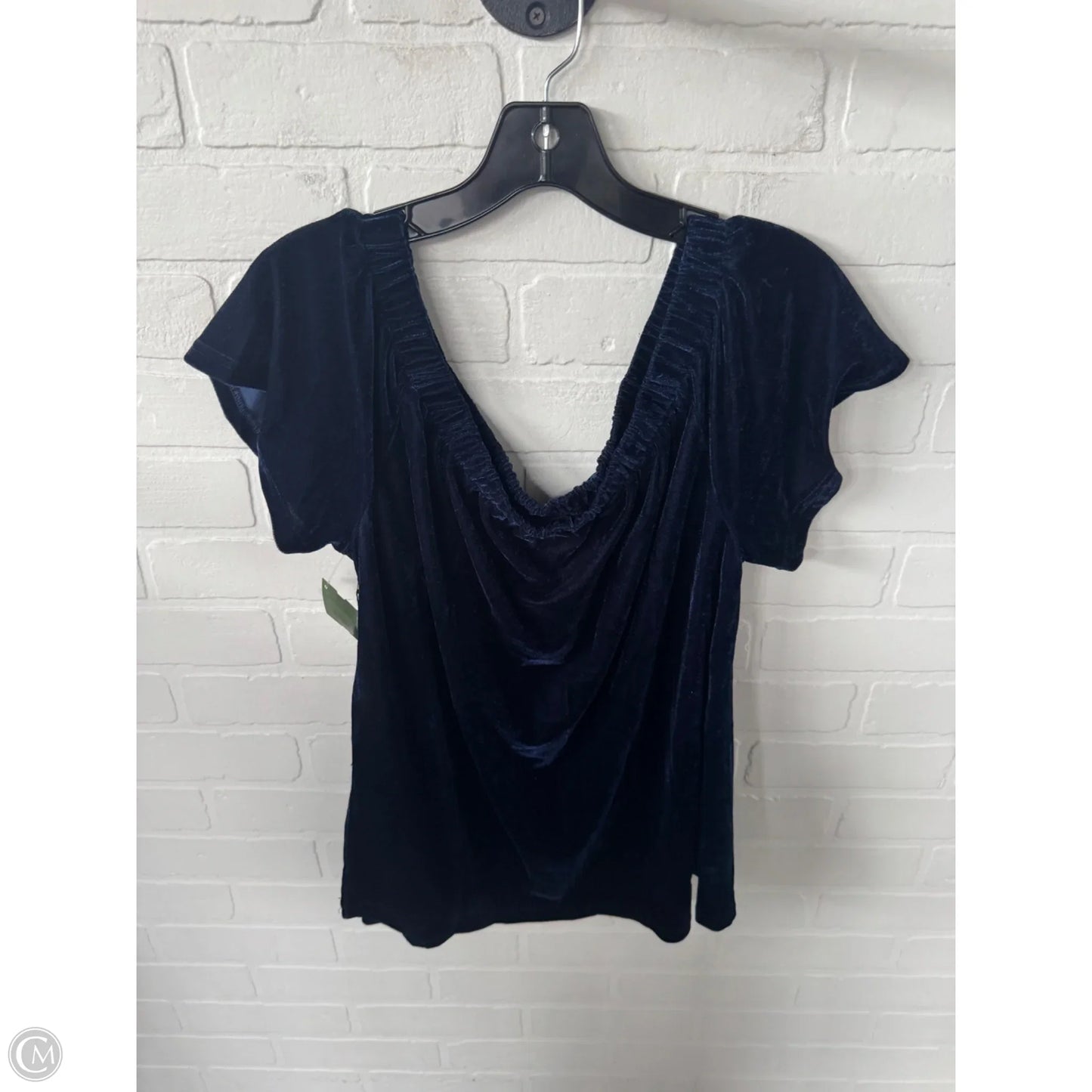 Top Short Sleeve By Lucca Couture In Blue, Size: L
