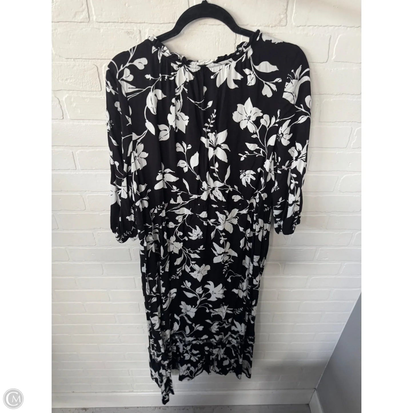 Dress Casual Maxi By Croft And Barrow In Black & White, Size: L