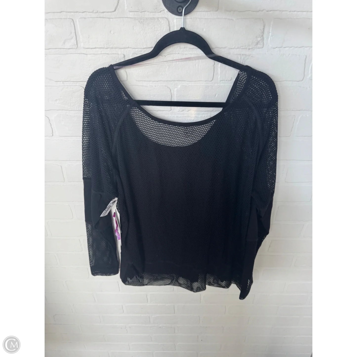 Athletic Top Long Sleeve Crewneck By Soybu In Black, Size: 1x
