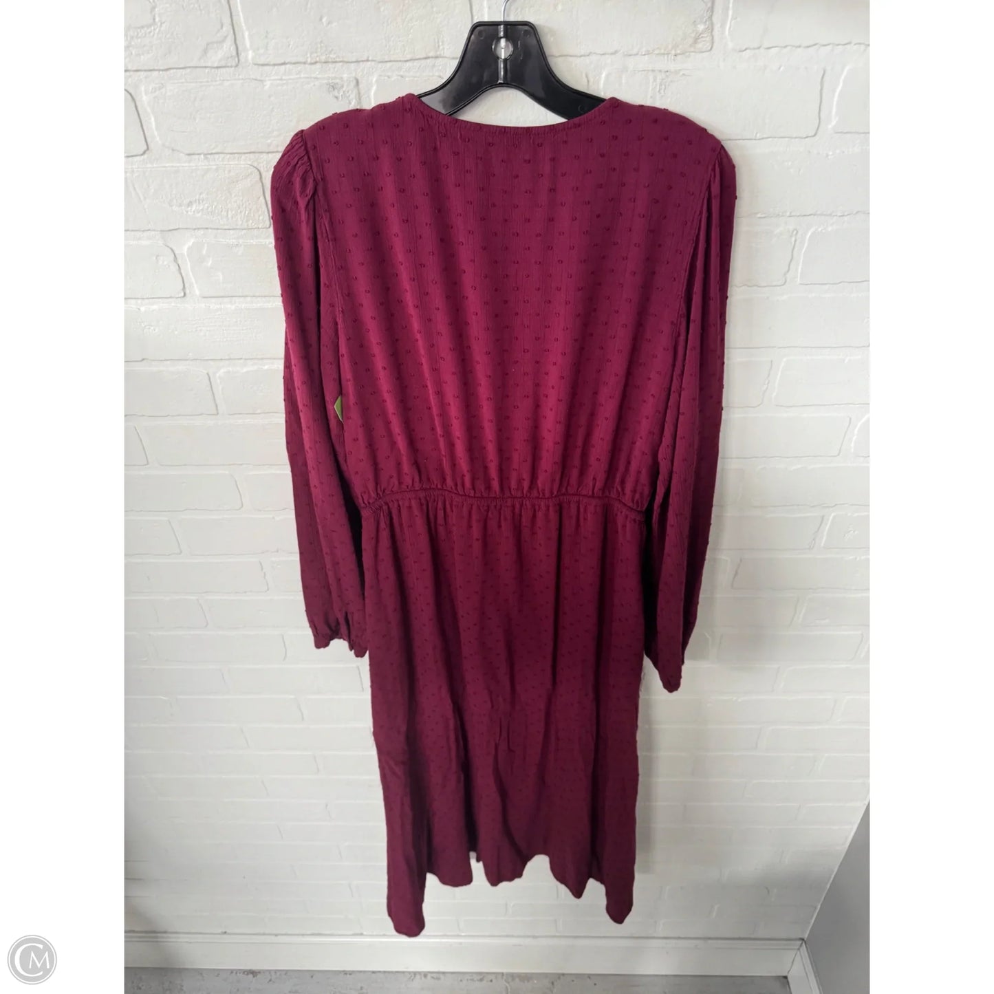 Dress Casual Midi By Loft In Maroon, Size: L