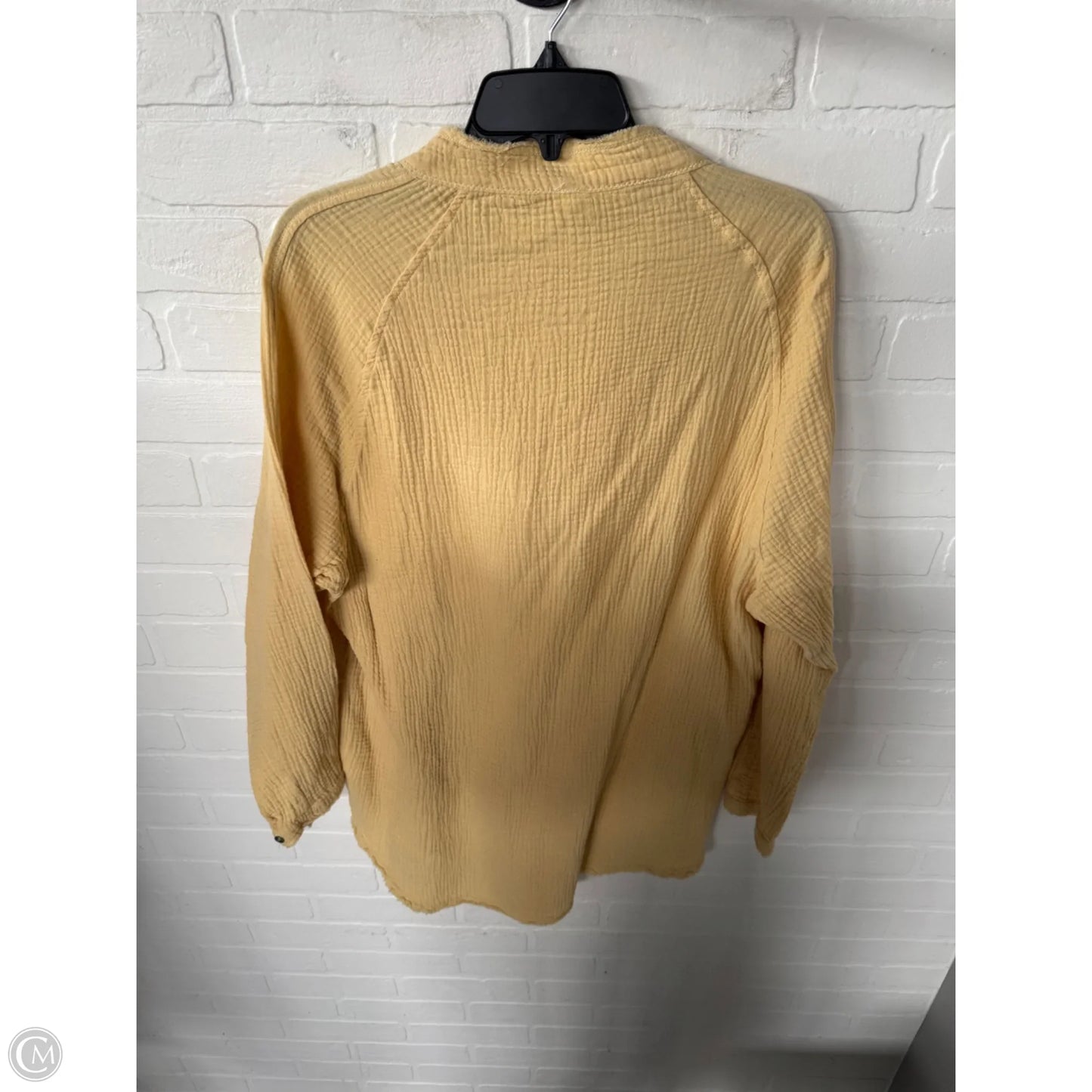 Tunic Long Sleeve By Flawless In Yellow, Size: M