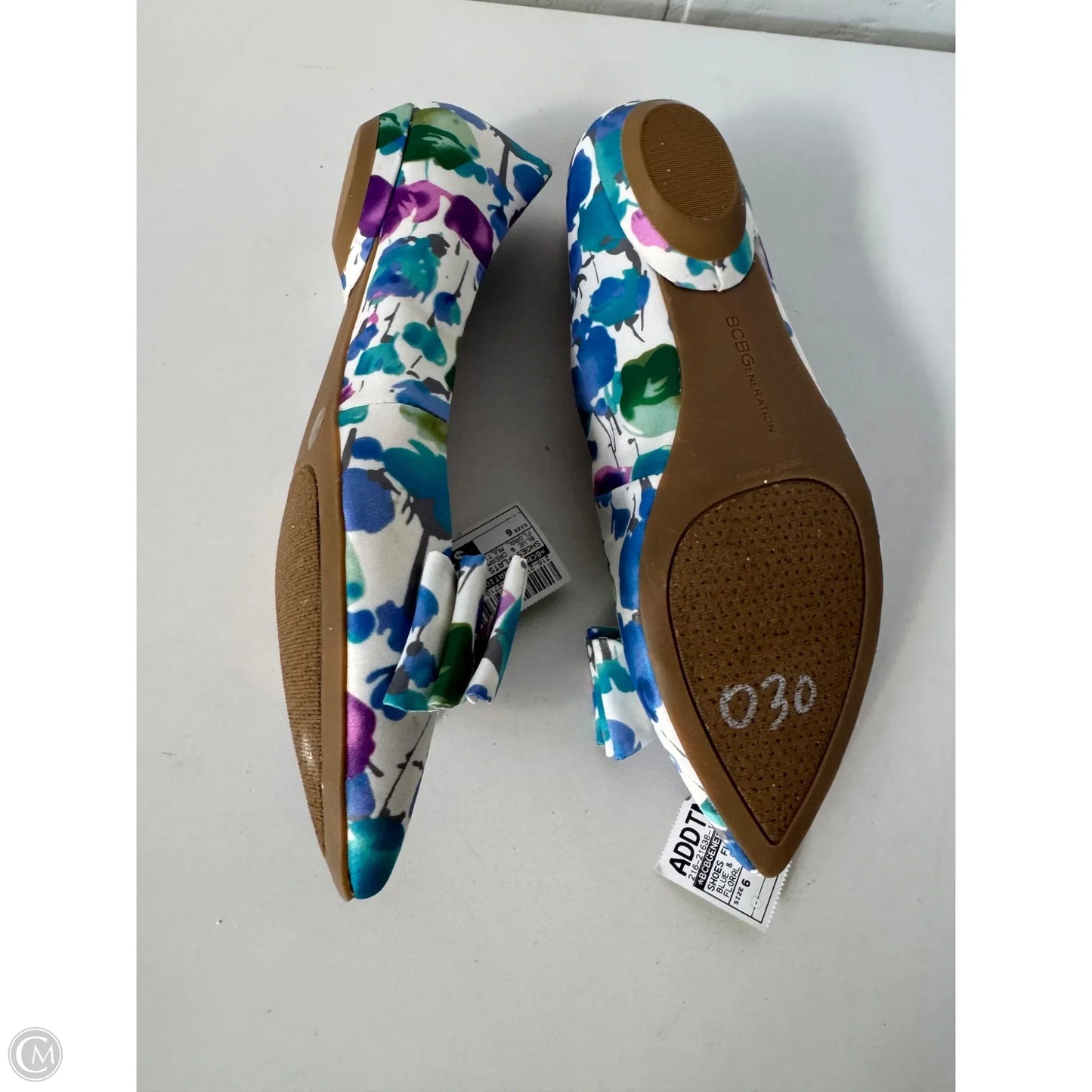 Shoes Flats By Bcbgeneration In Blue & Cream, Size: 6