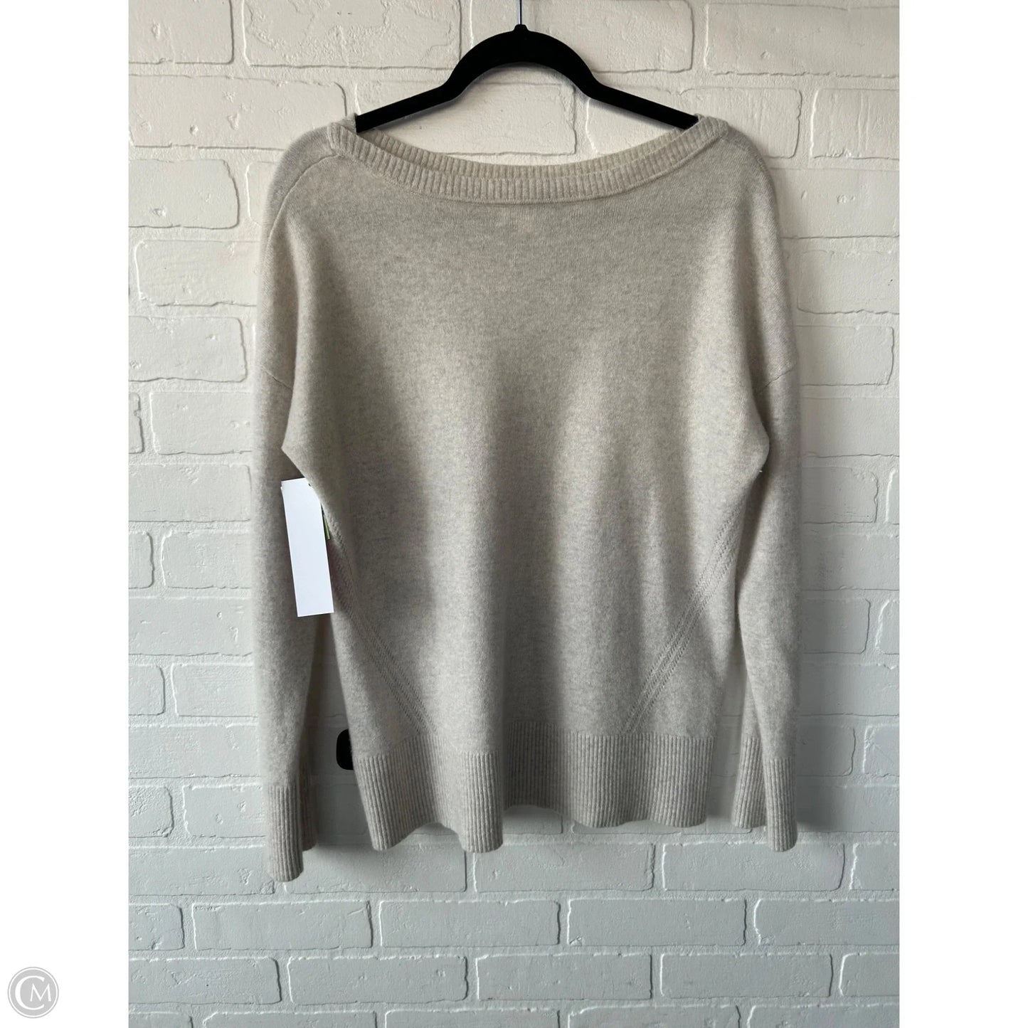 Sweater Cashmere By Adrienne Vittadini In Grey, Size: Xl