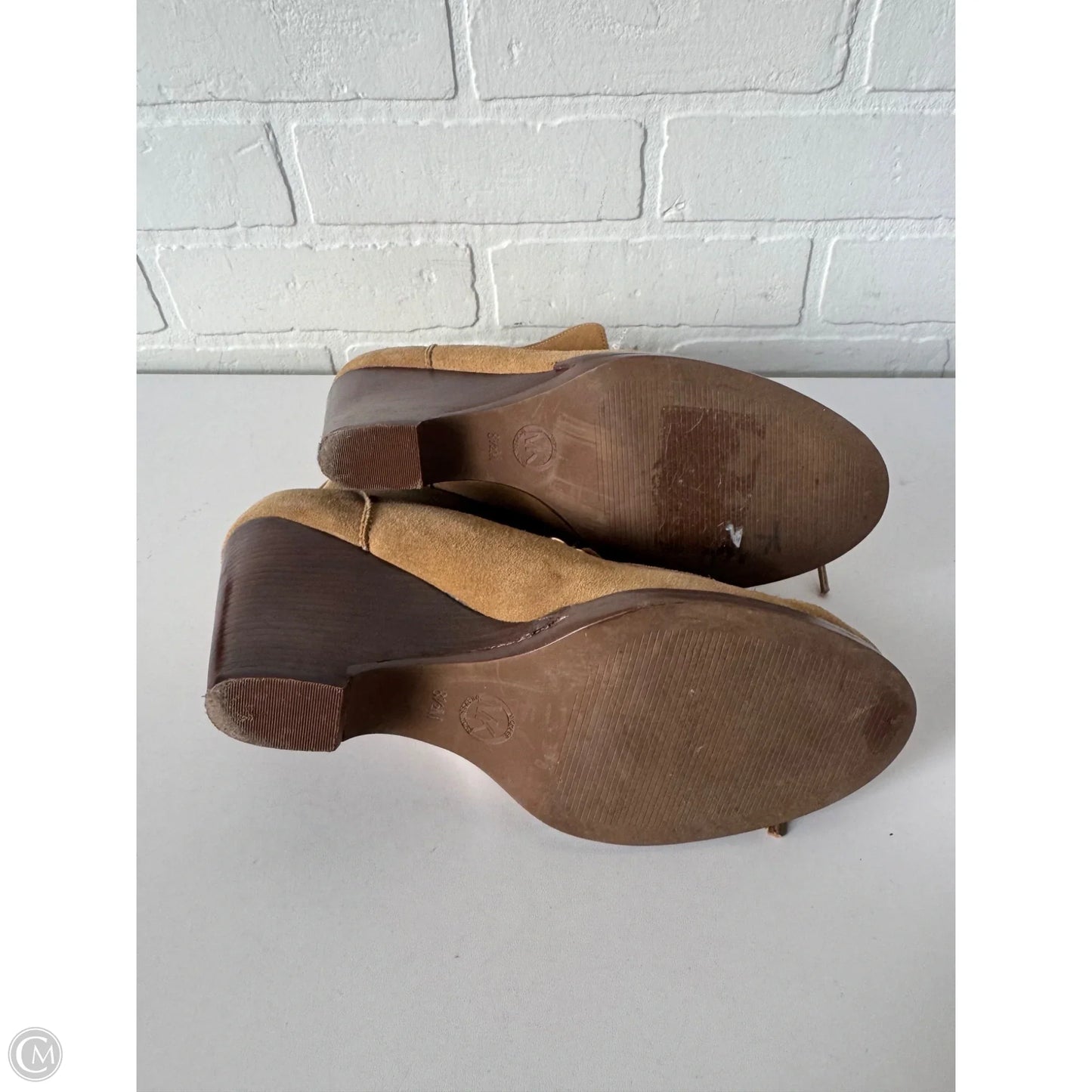 Boots Ankle Heels By Michael By Michael Kors In Tan, Size: 8.5