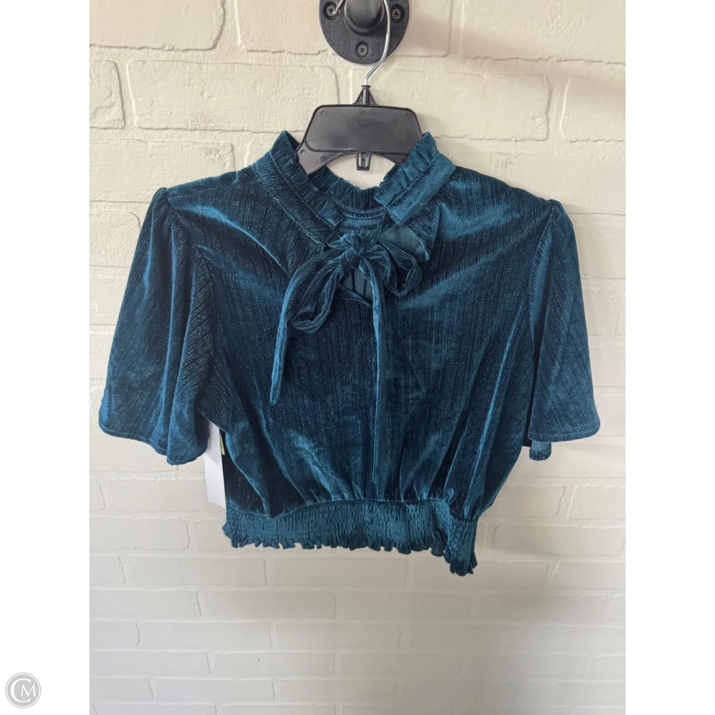 Top Short Sleeve By Voy In Blue, Size: S