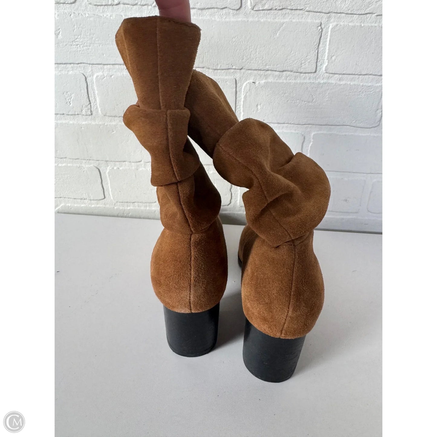 Boots Mid-calf Heels By Blondo In Brown, Size: 8