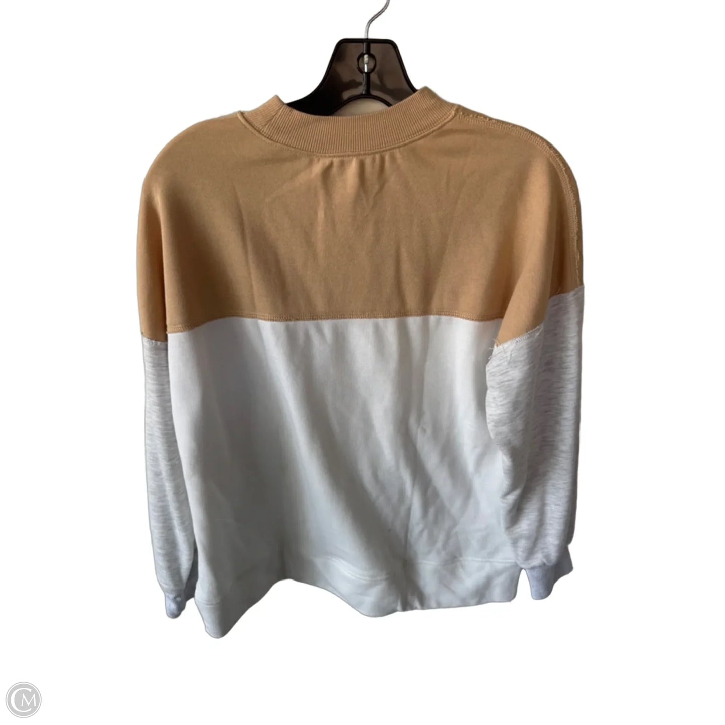 Sweatshirt Crewneck By Cme In Tan & White, Size: S