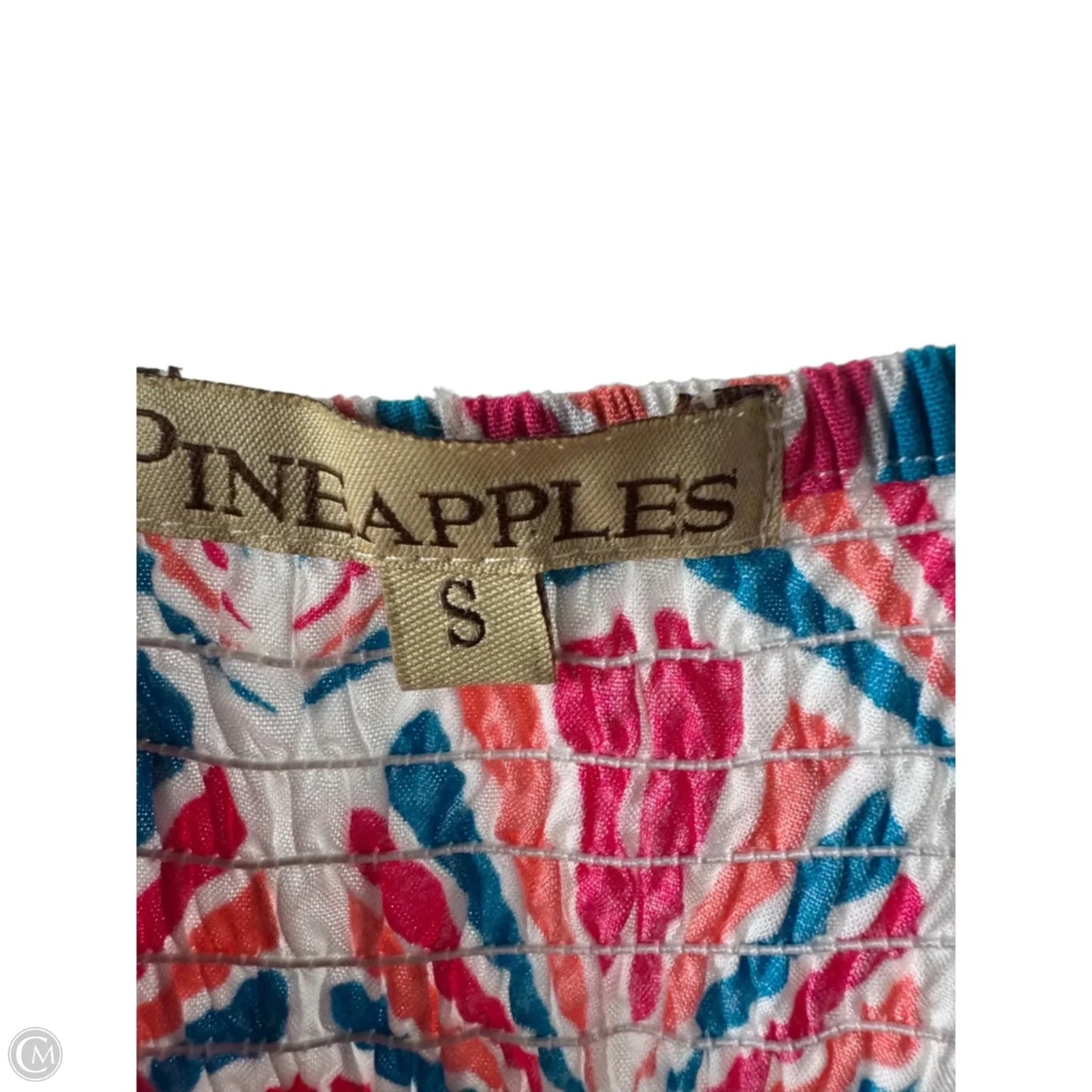 Dress Casual Short By Clothes Mentor In Pink & White, Size: S