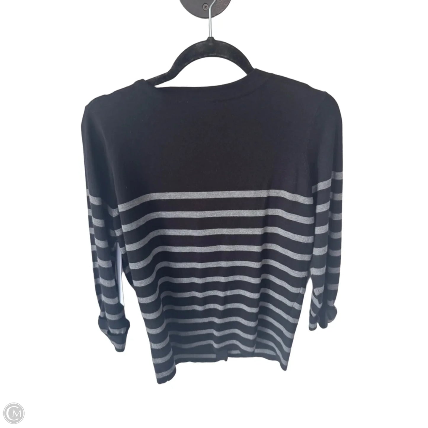 Sweater Cardigan By Red In Black & Grey, Size: L