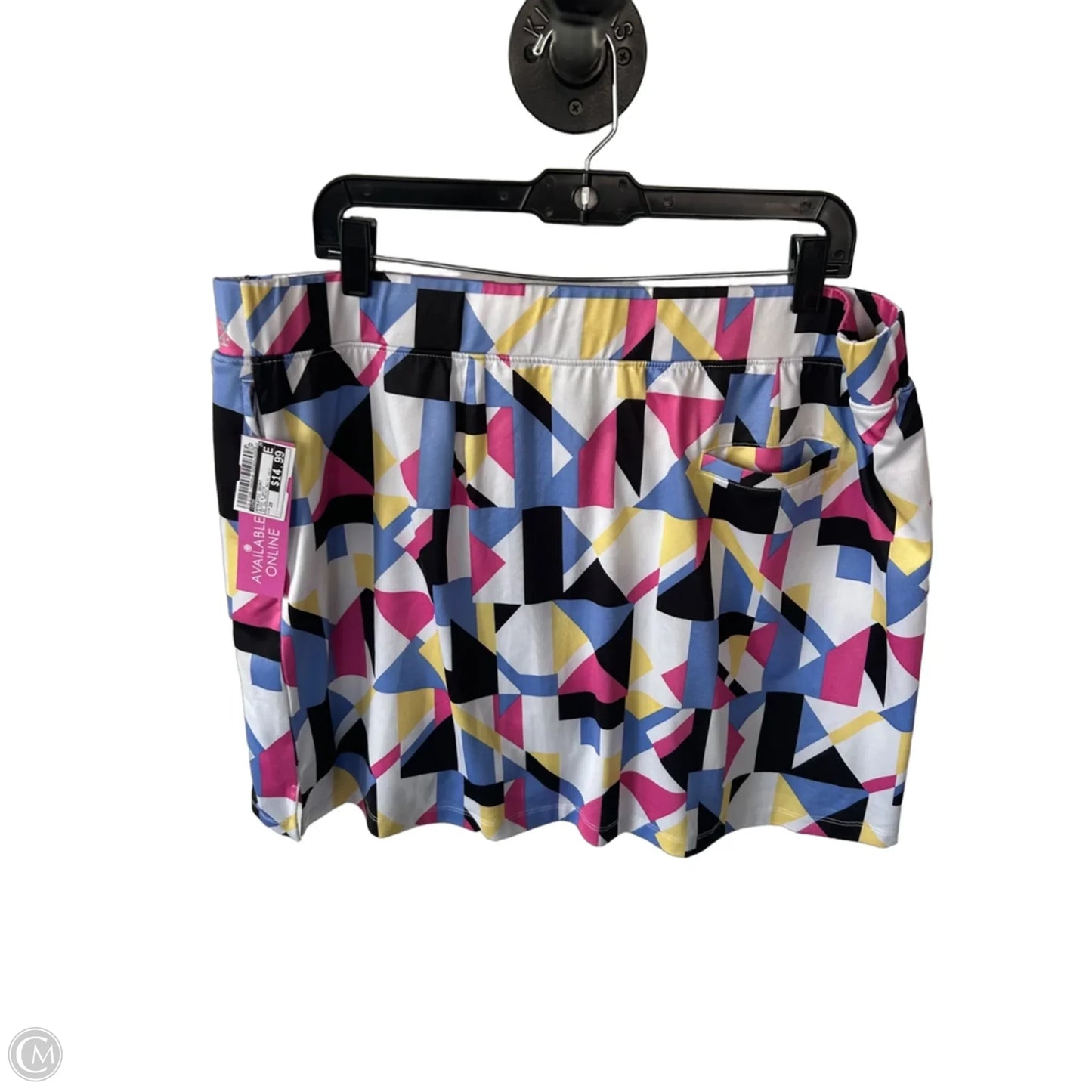 Athletic Skort By Izod In Black & White, Size: 20
