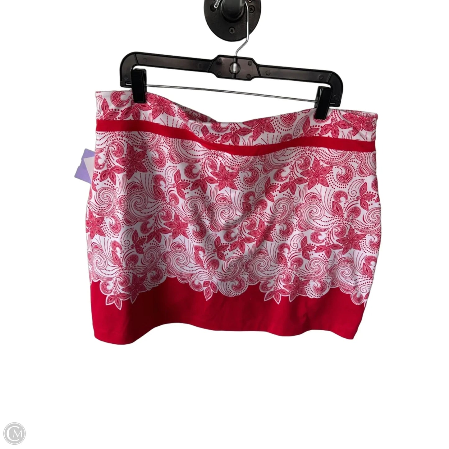 Athletic Skort By Clothes Mentor In Red & White, Size: 20
