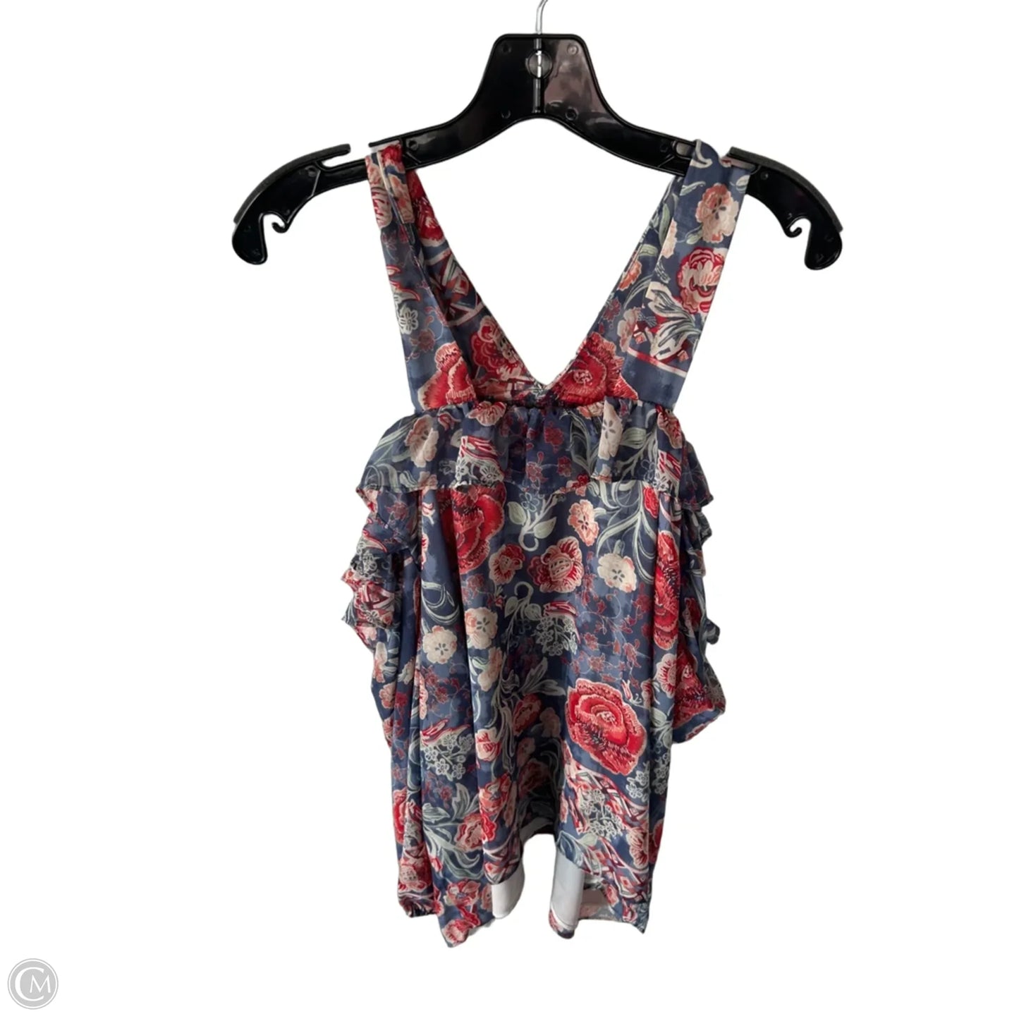 Top Sleeveless By Cato In Blue & Orange, Size: 3x