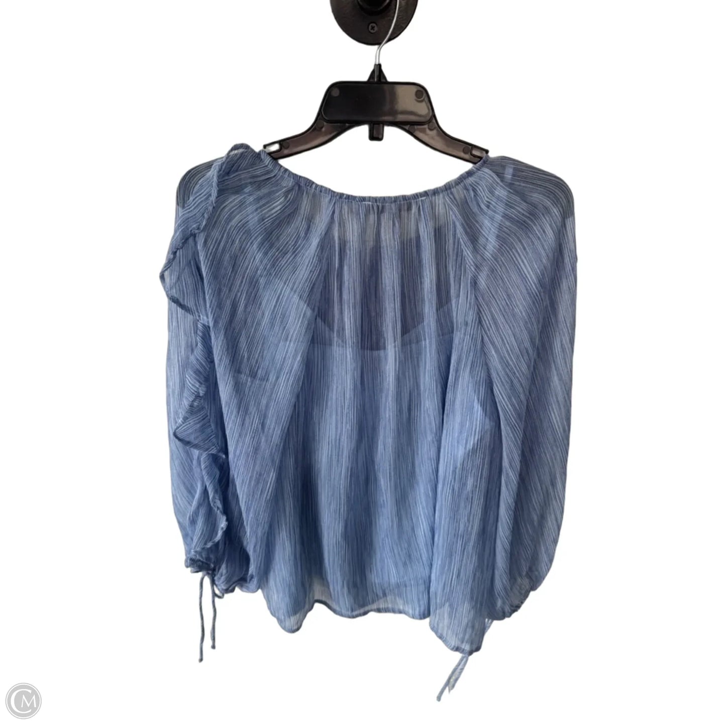 Top 2pc Long Sleeve By Loft In Blue, Size: M