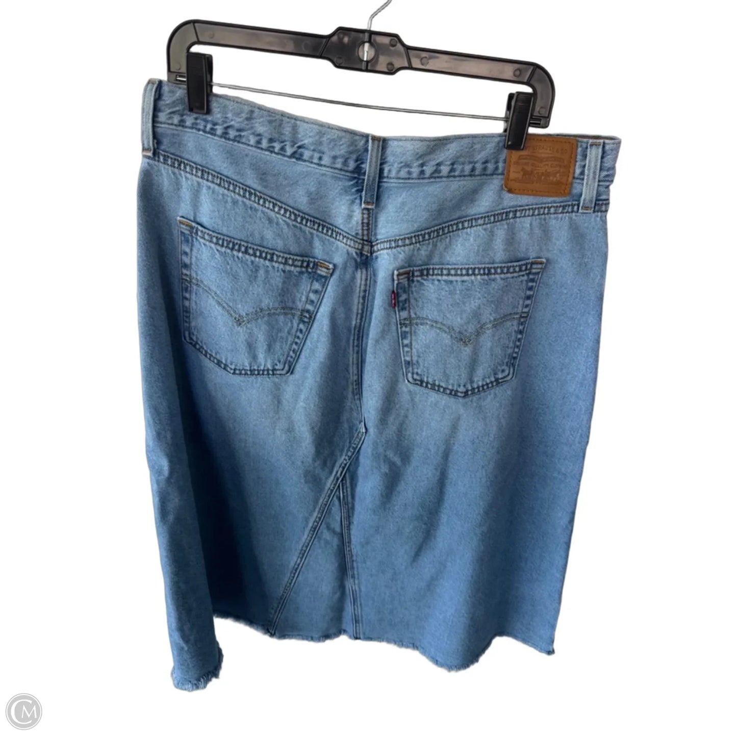 Skirt Midi By Levis In Blue Denim, Size: 16