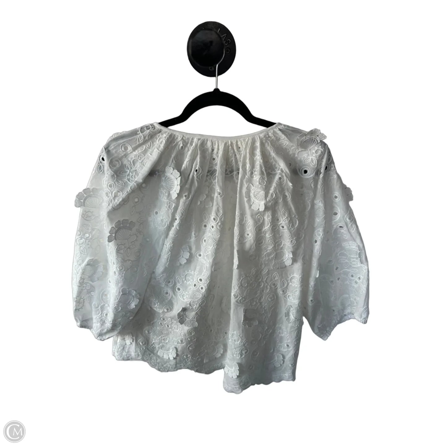 Top 3/4 Sleeve By Adiva In White, Size: L