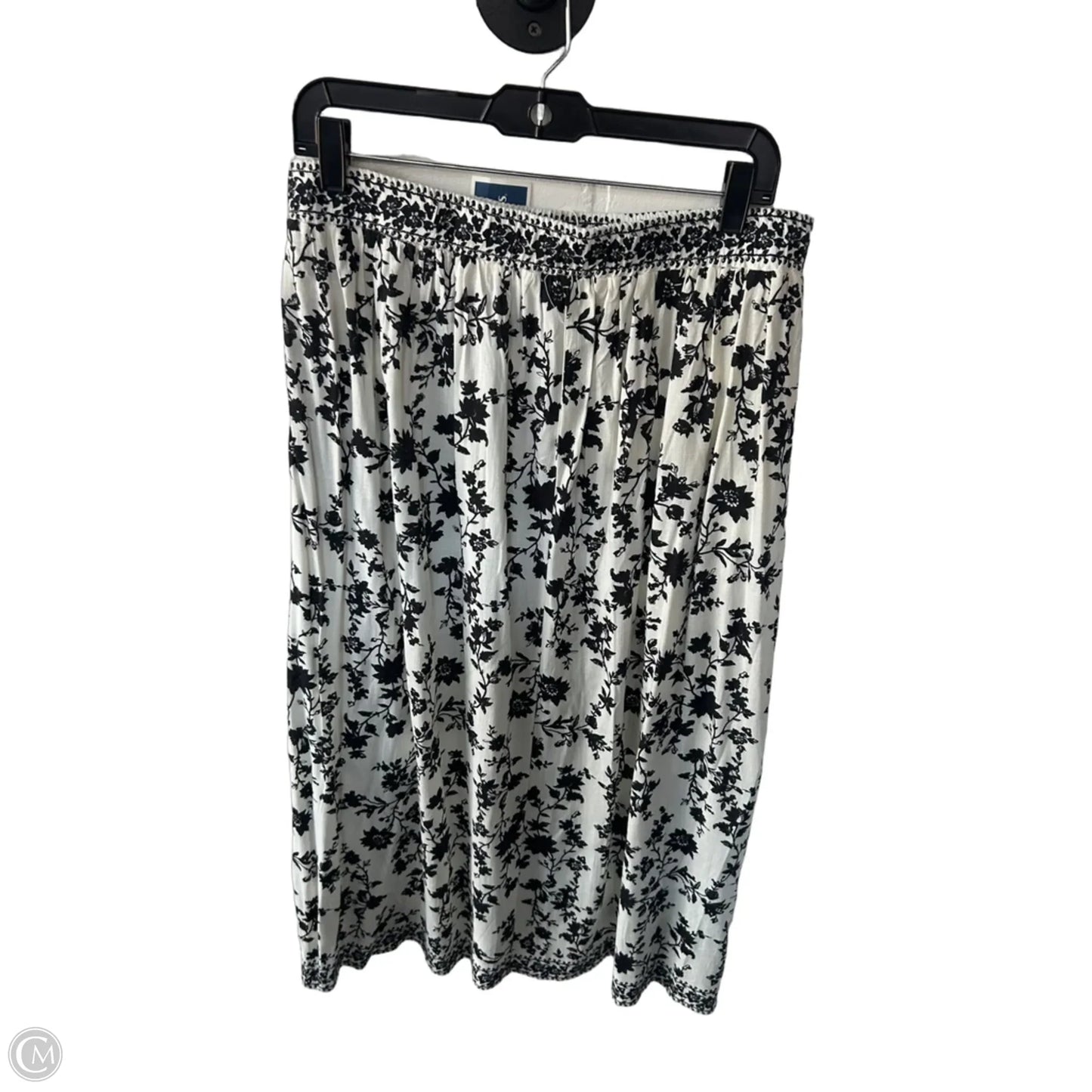 Skirt Midi By Max Studio In Black & Cream, Size: 12