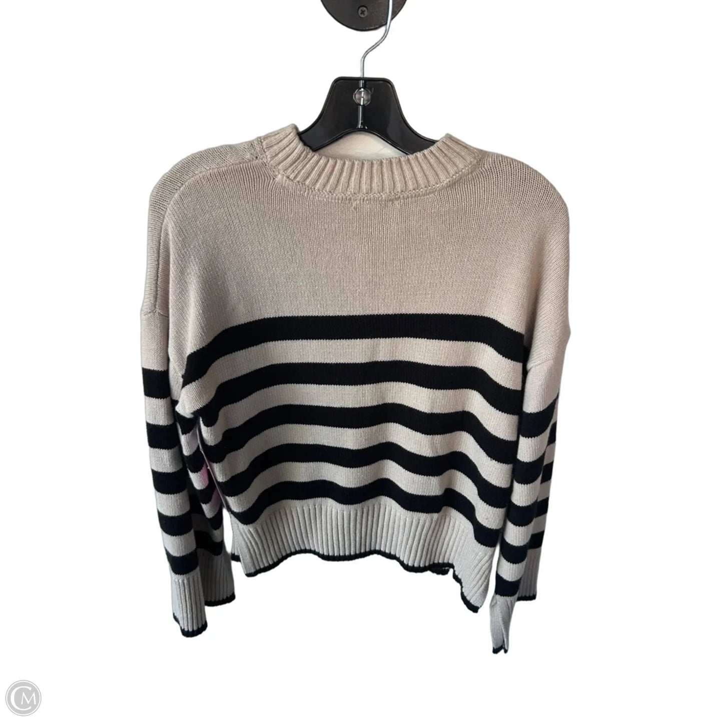 Sweater By Evereve In Black & Tan, Size: S