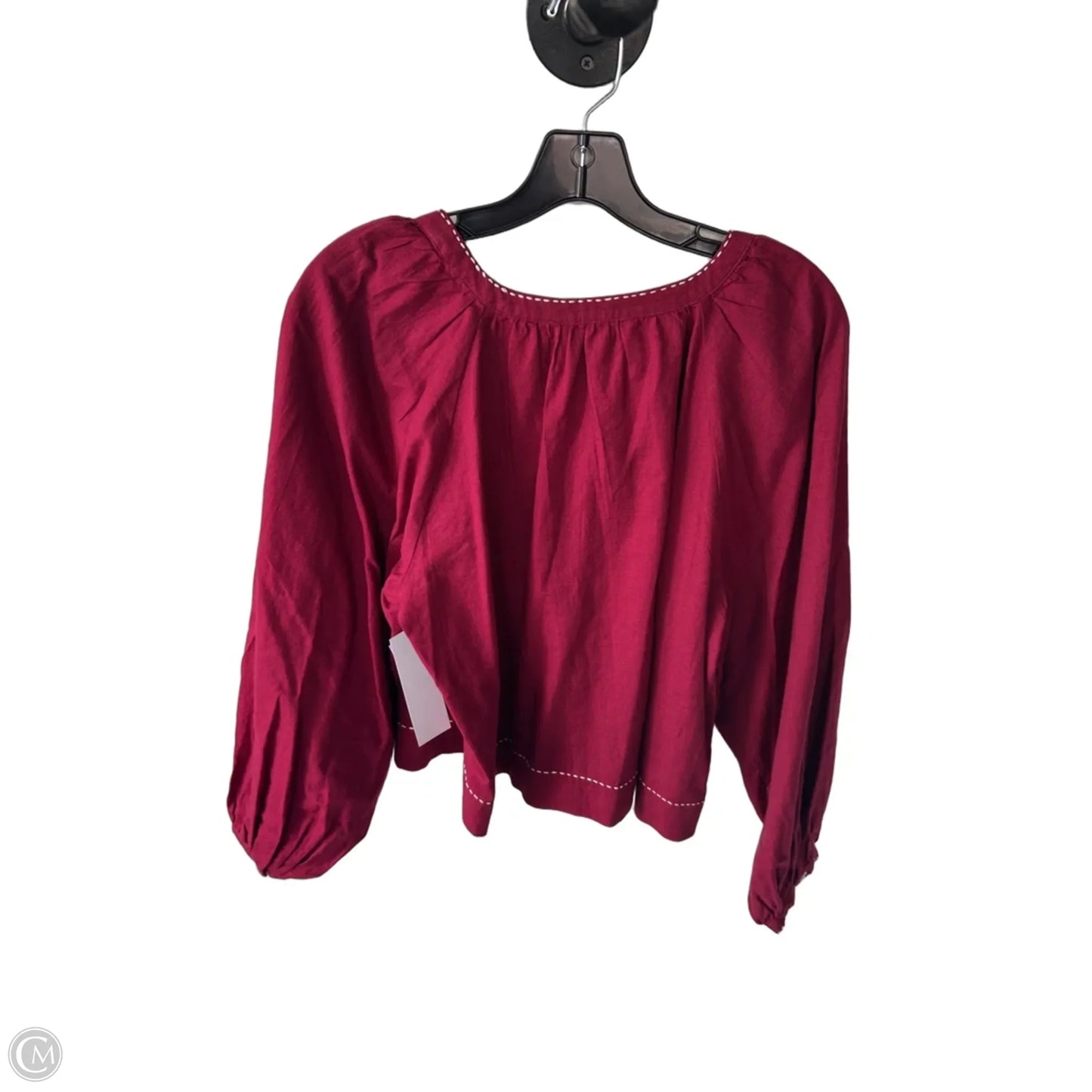 Top Long Sleeve By Loft In Red, Size: M