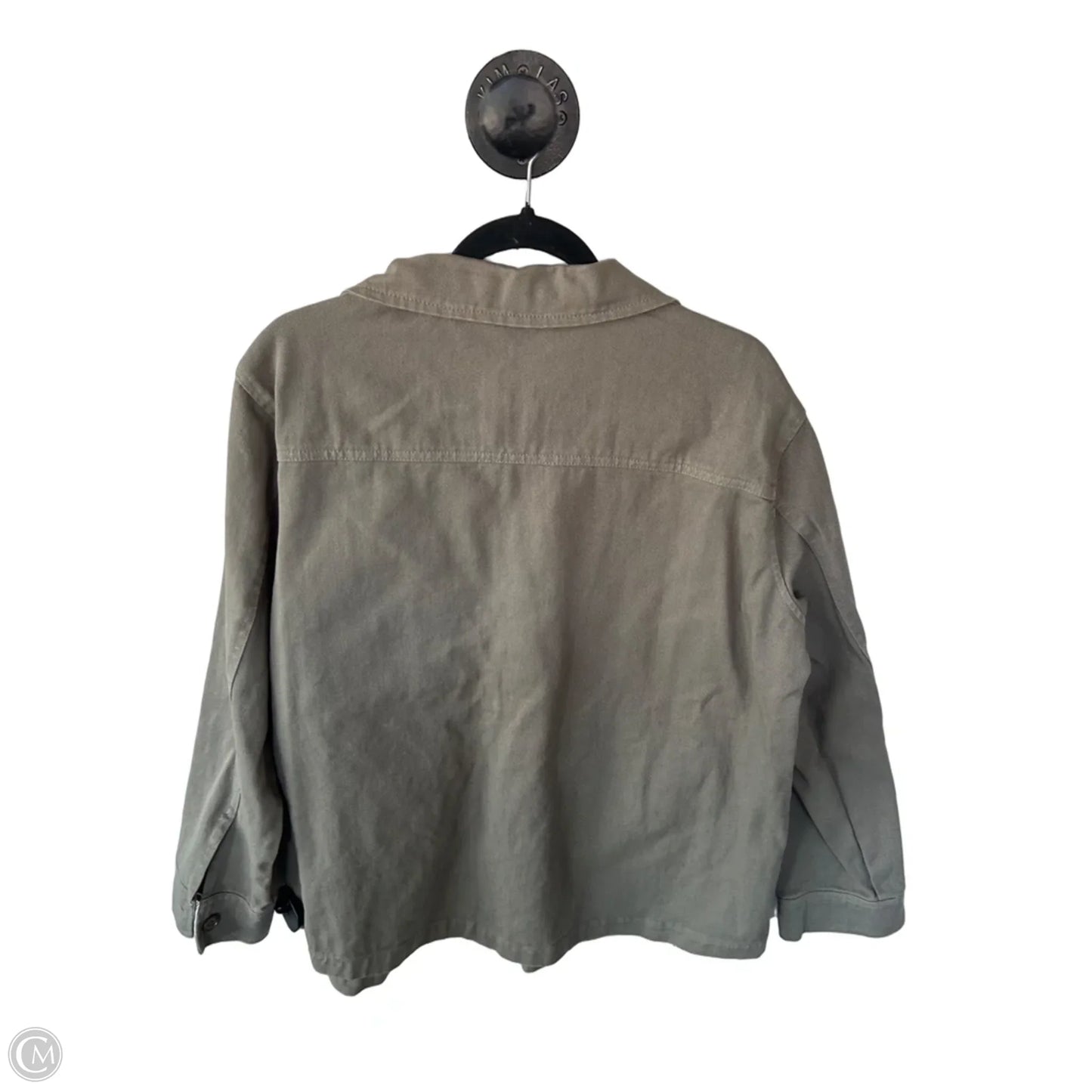 Jacket Denim By Clothes Mentor In Green Denim, Size: Xl