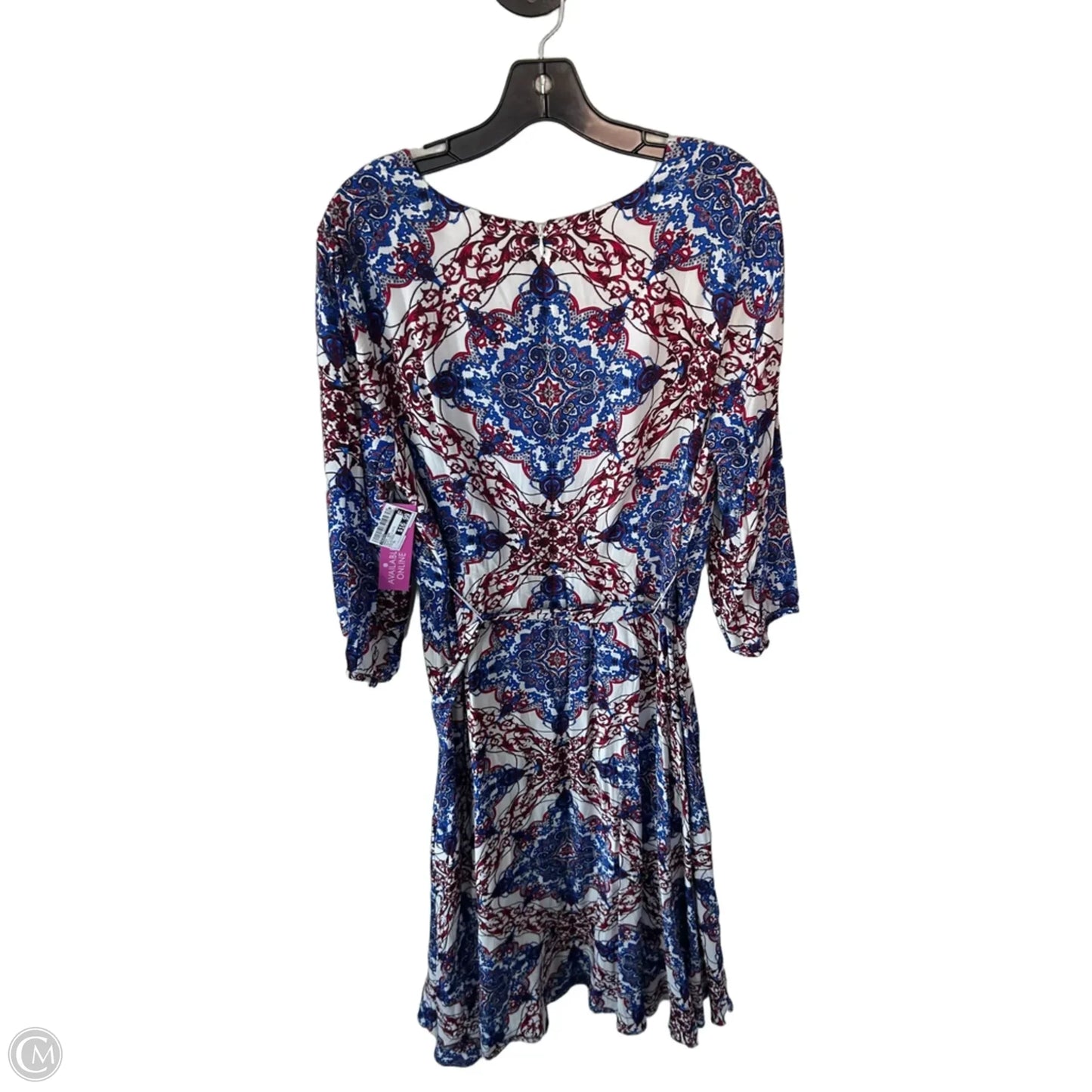 Dress Work By Talbots In Blue & Red & White, Size: Xl